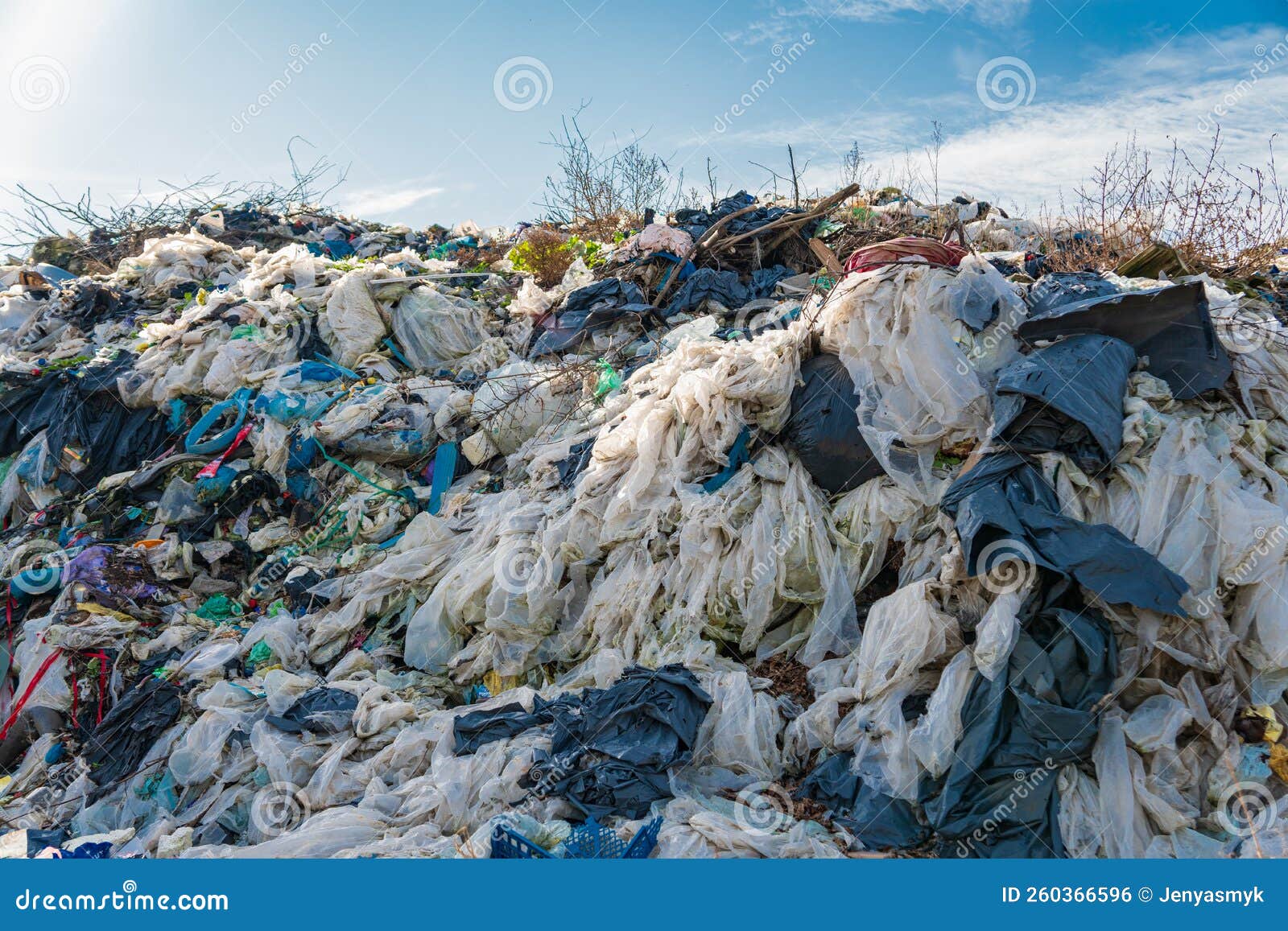 A Pile of Garbage in a Landfill. Garbage at the Municipal Landfill, the