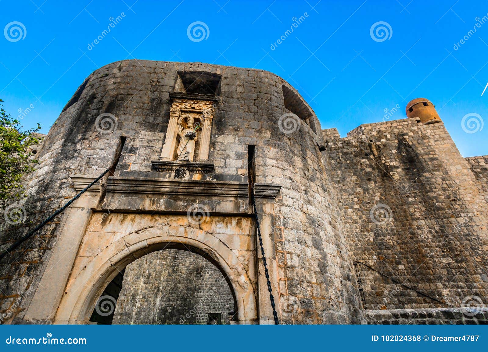 pile gate in dubrovnik, europe.