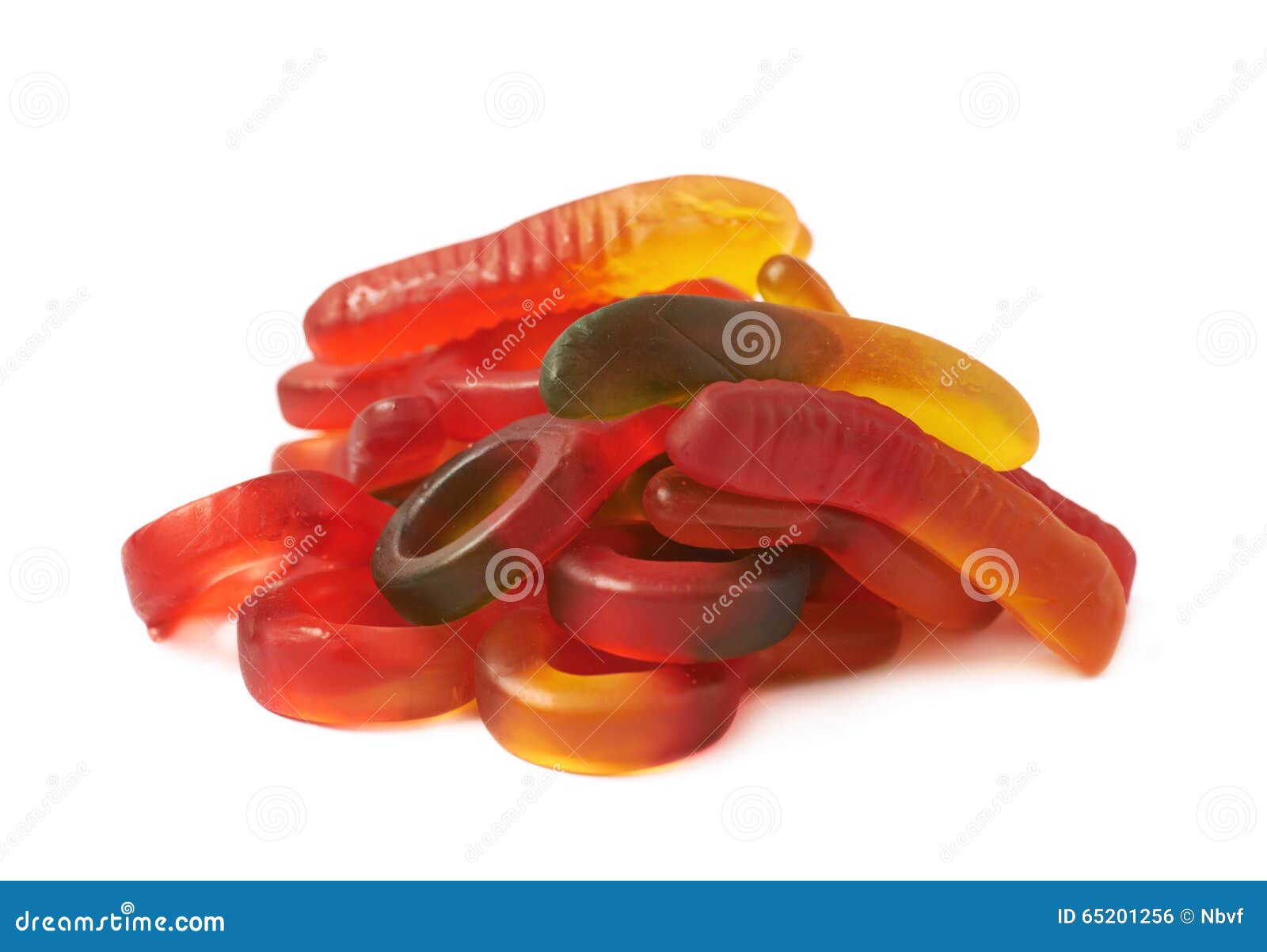 Pile of Gelatin Based Candies Isolated Stock Photo Image of serving