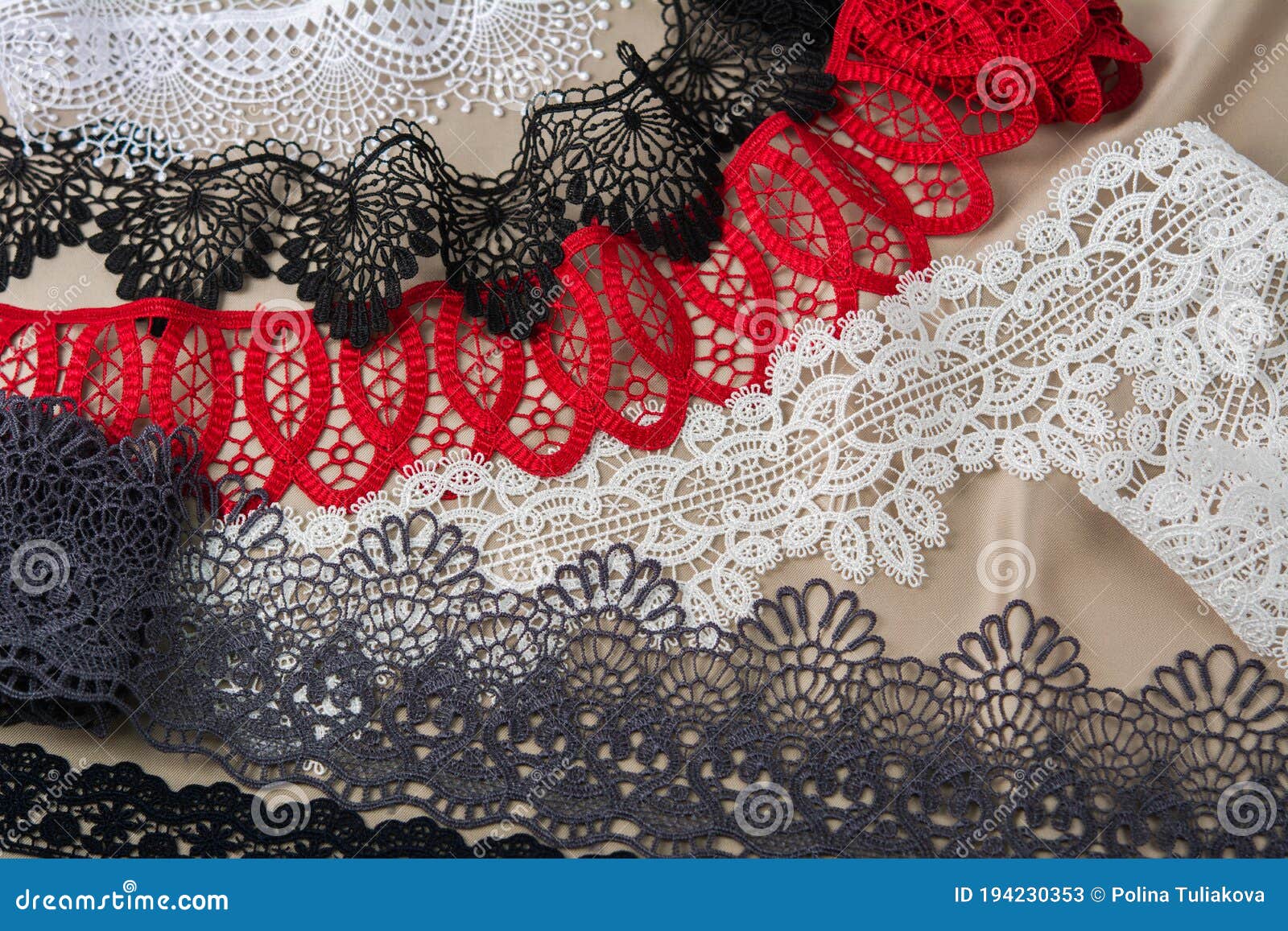 Decorative Red Lace On Insulated White Background Stock Photo, Picture and  Royalty Free Image. Image 9053189.