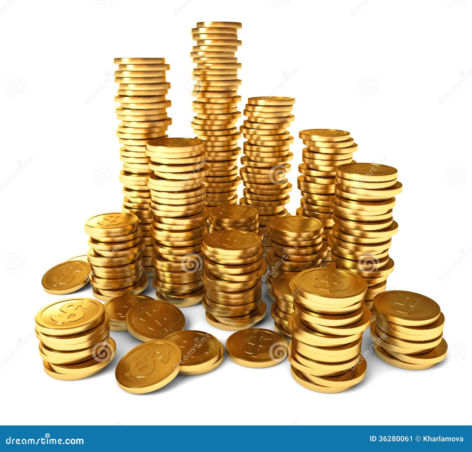 A pile of gold coins stock illustration. Illustration of heap - 36280061