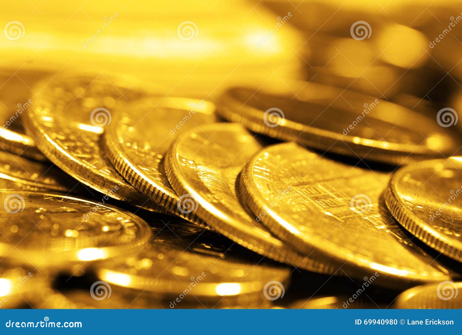 pile of gold coins representing wealth riches