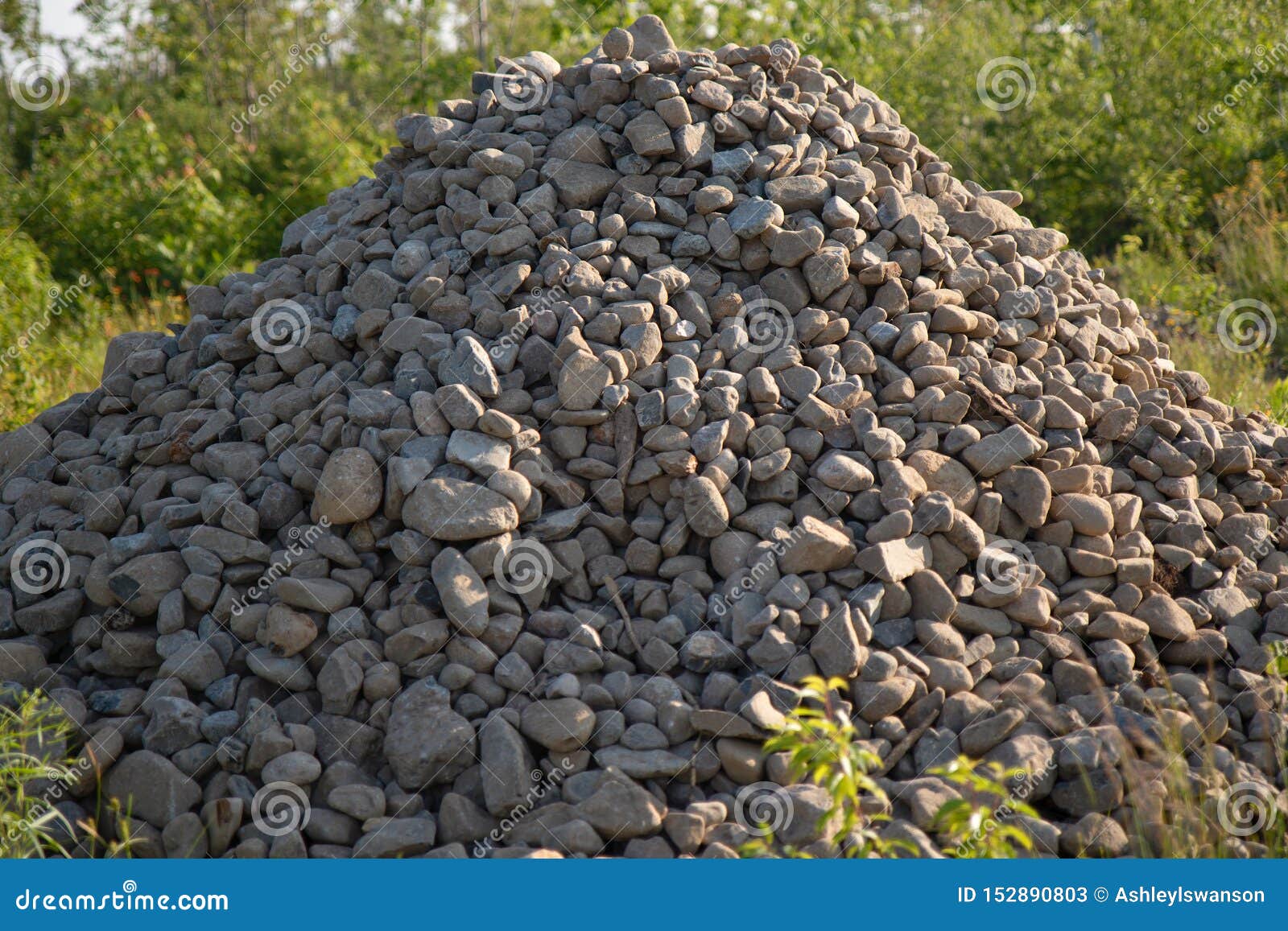 A Pile of Gravel in Summer for Building Stock Image Image of metal