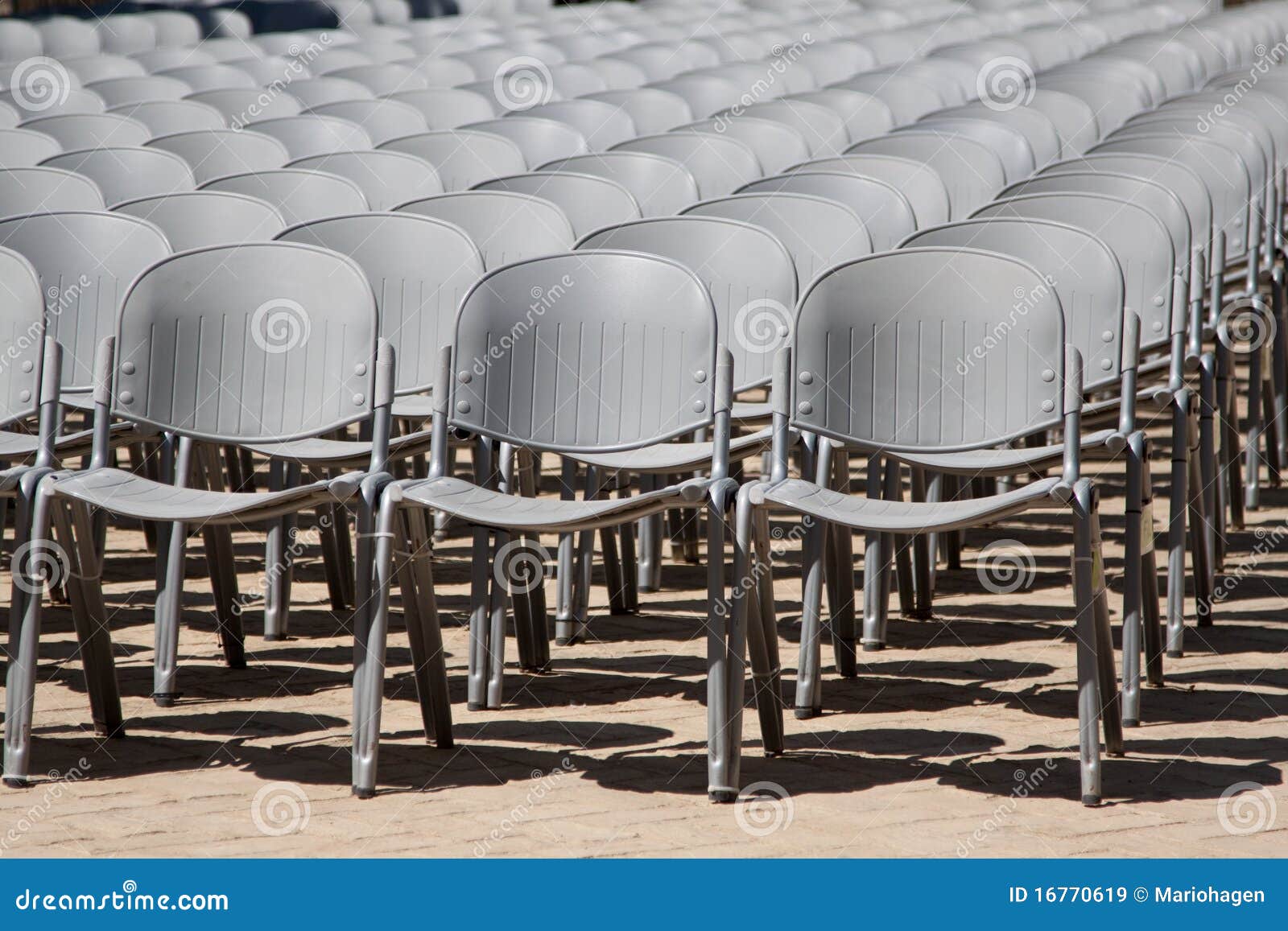 Pile Of Gray Chairs Stock Image Image Of Guests Catalogs 16770619