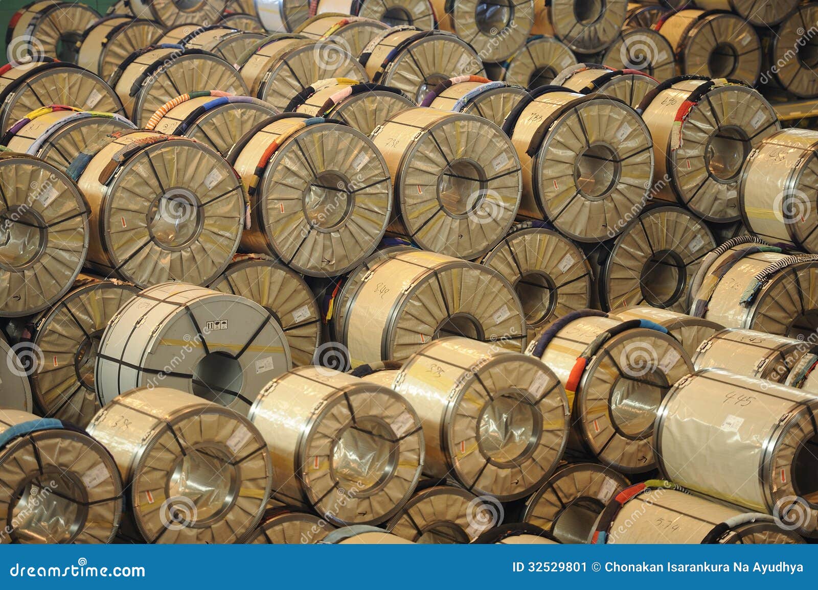 Pile of industrial rolls stock image. Image of business 32529801