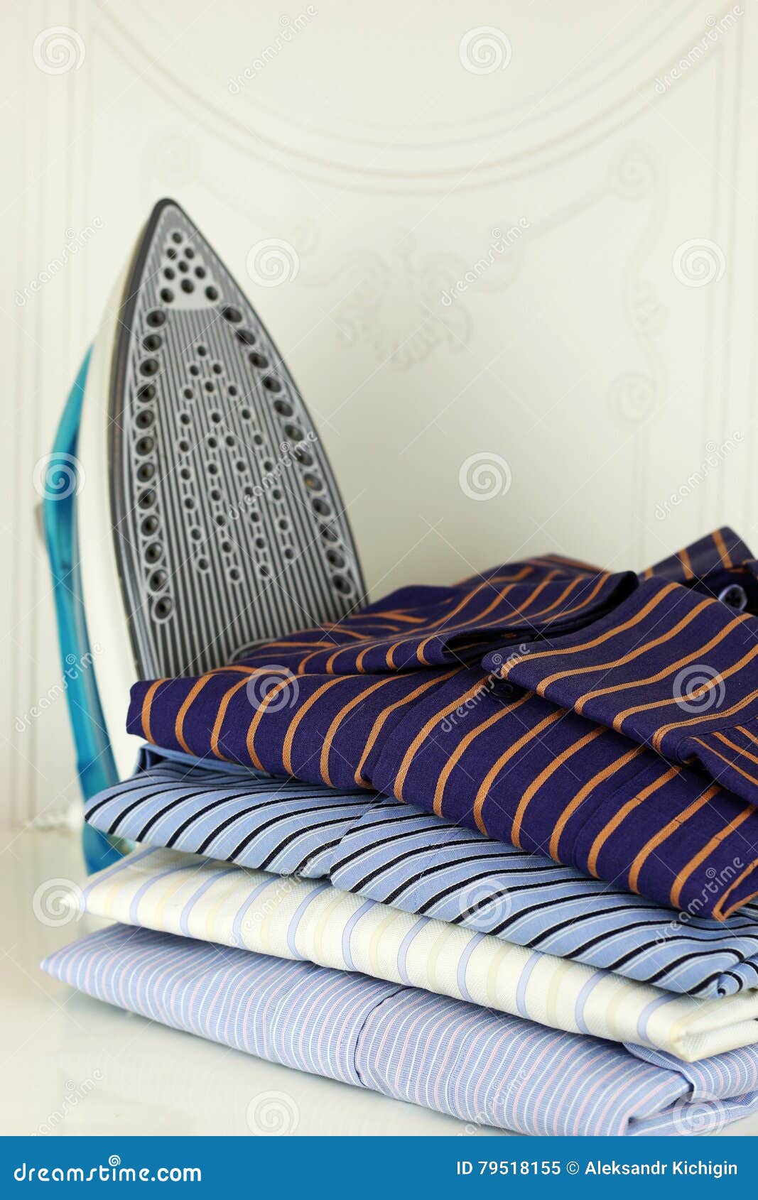 Pile of Ironing Shirts and Hand Stock Image Image of homework