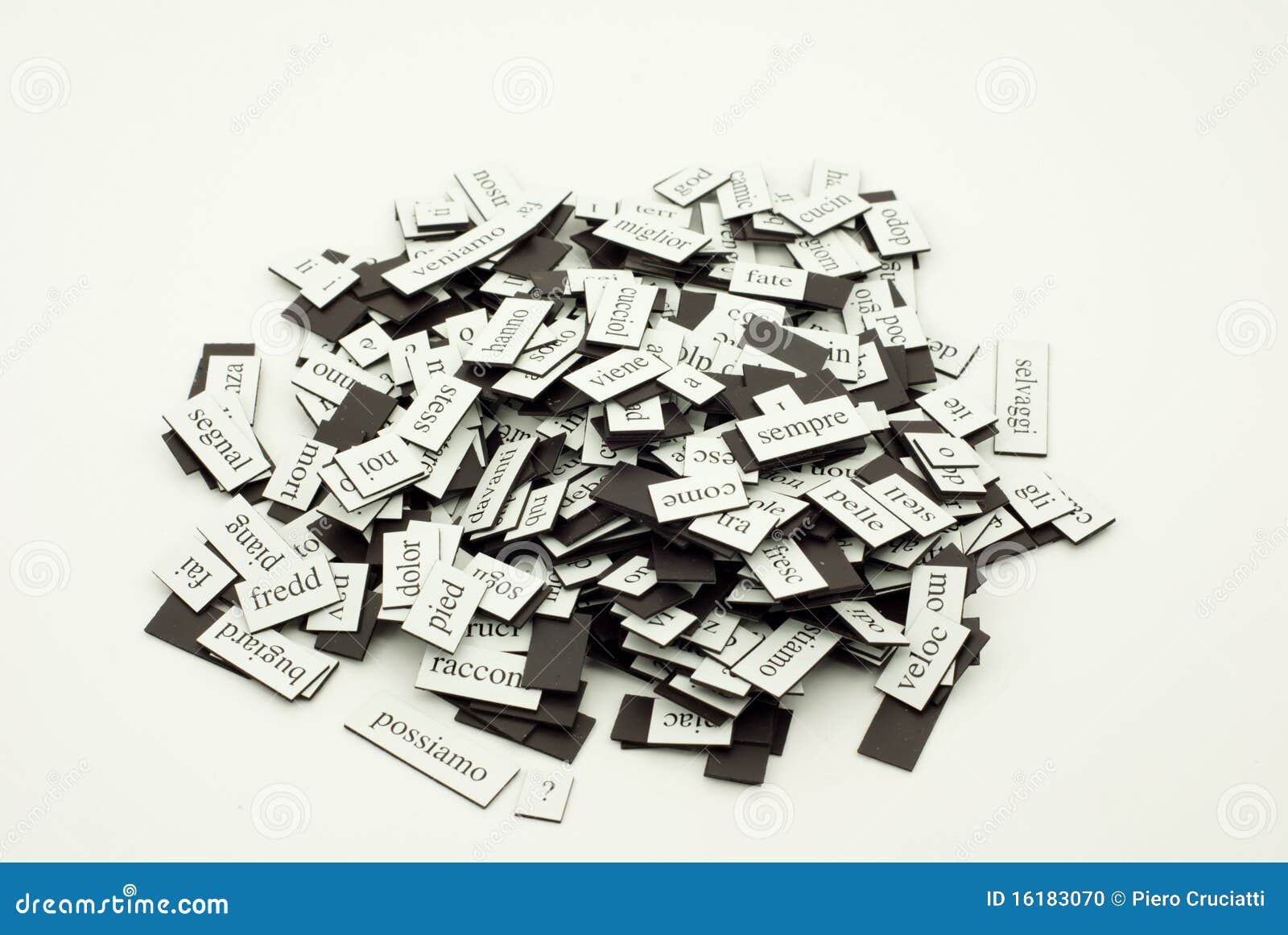 Pile of italian words stock photo. Image of scholar, tower 16183070