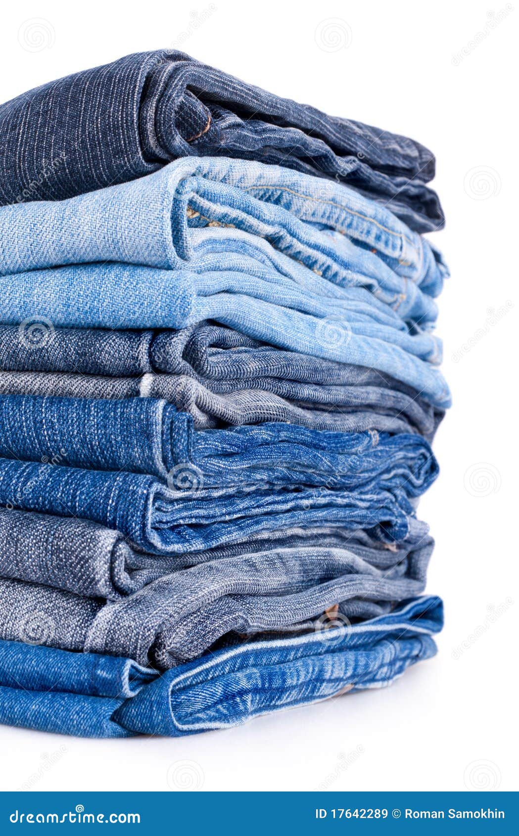 Pile of jeans stock image. Image of fashion, copy, casual - 17642289