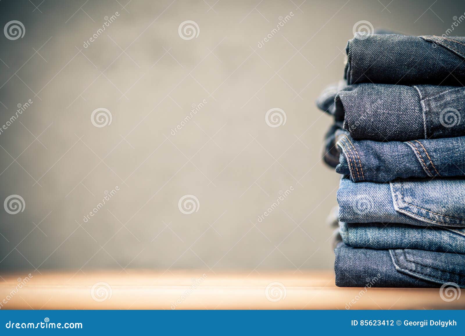 Pile of jeans stock photo. Image of stacked, grunge, cotton - 85623412
