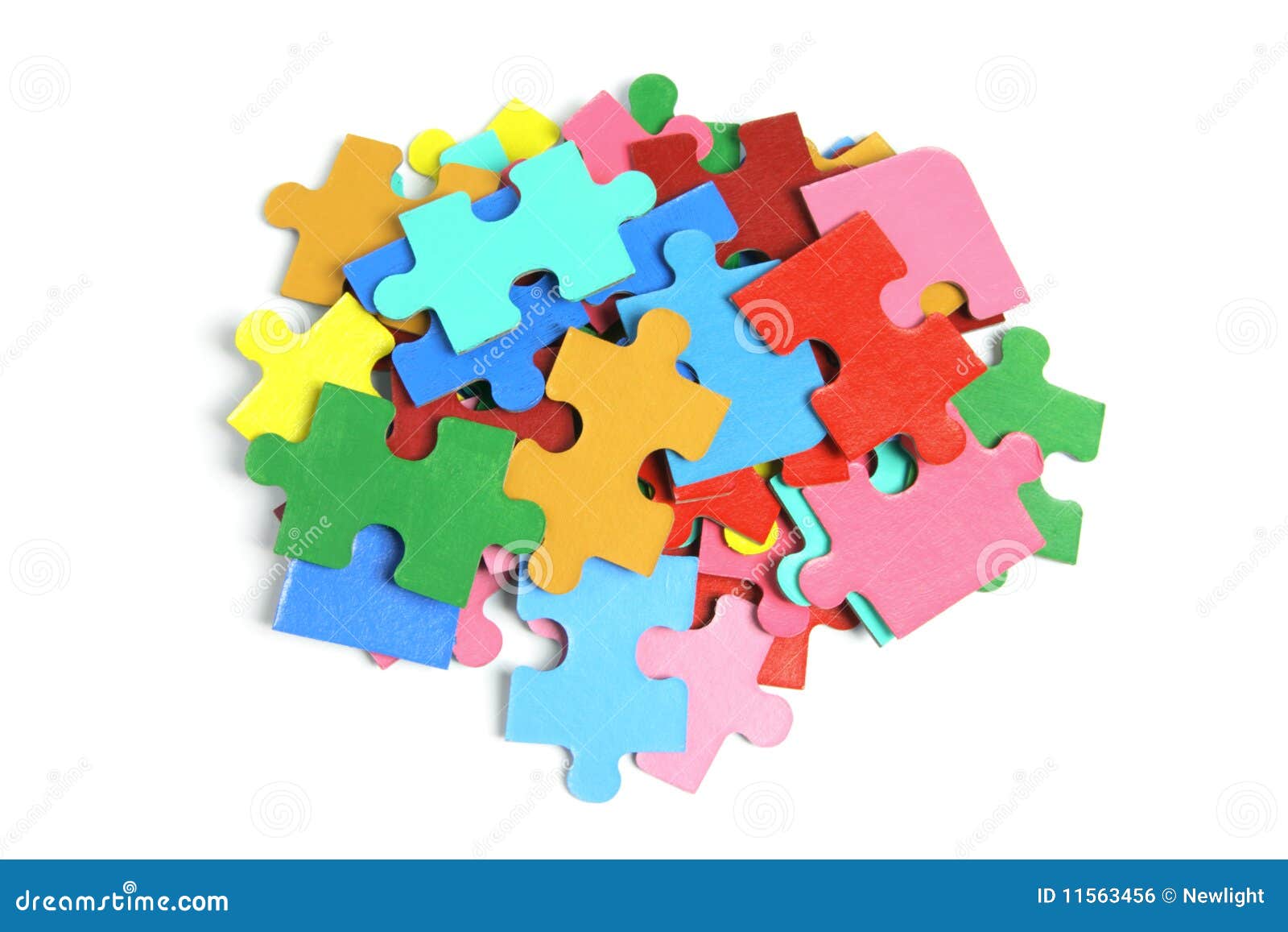 Pile Of Jigsaw Puzzle Pieces Royalty Free Stock Image - Image 