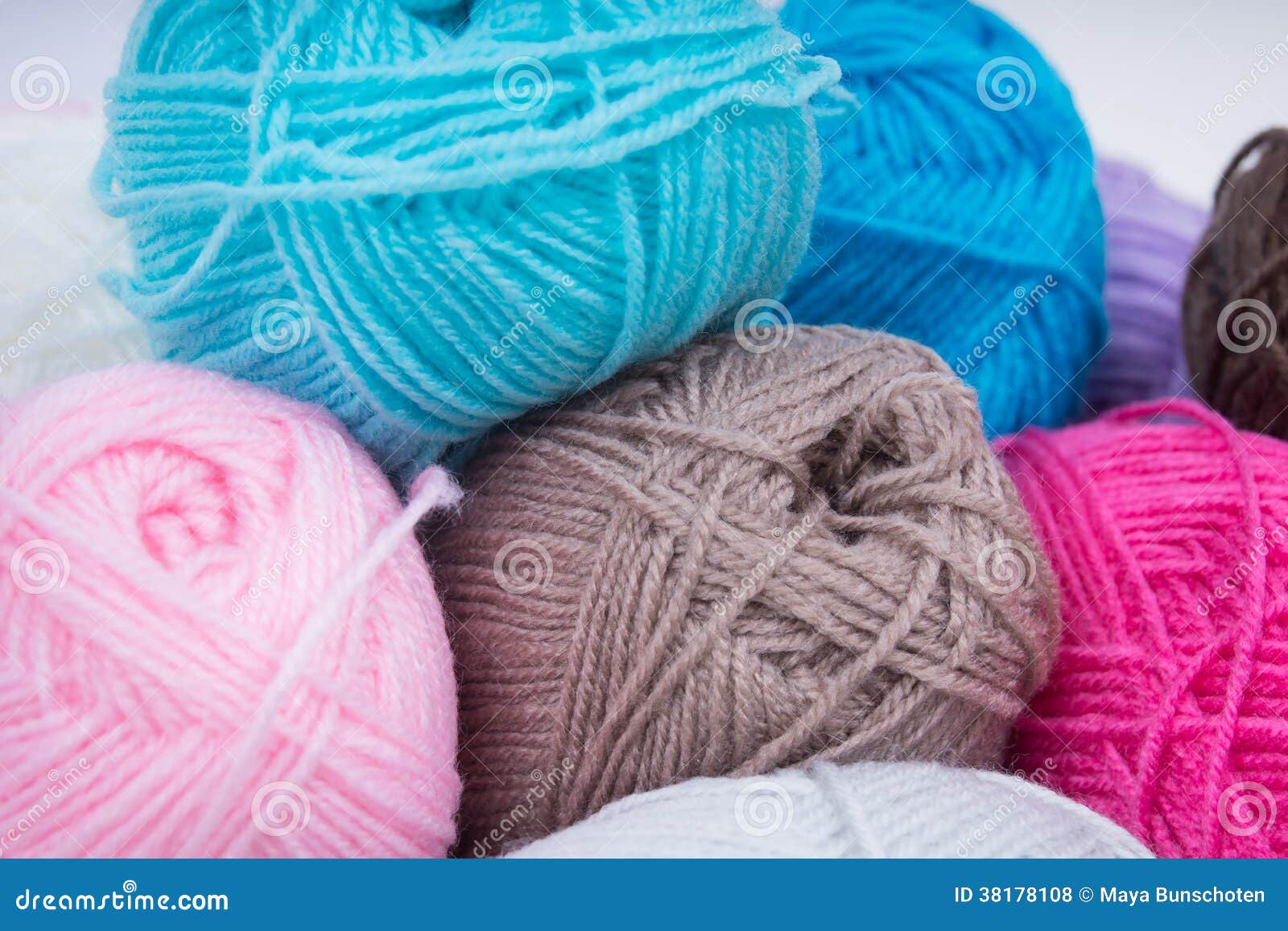 Pile of knitting wool stock photo. Image of needlecraft 38178108