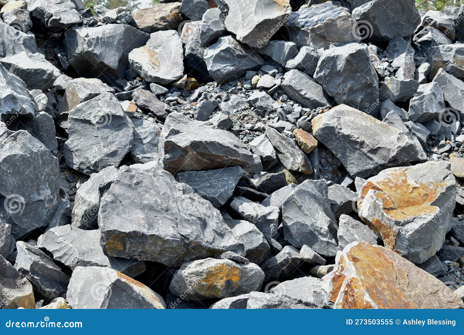 Pile of Large Granite Rock Railroad Ballast Stock Image Image of soil