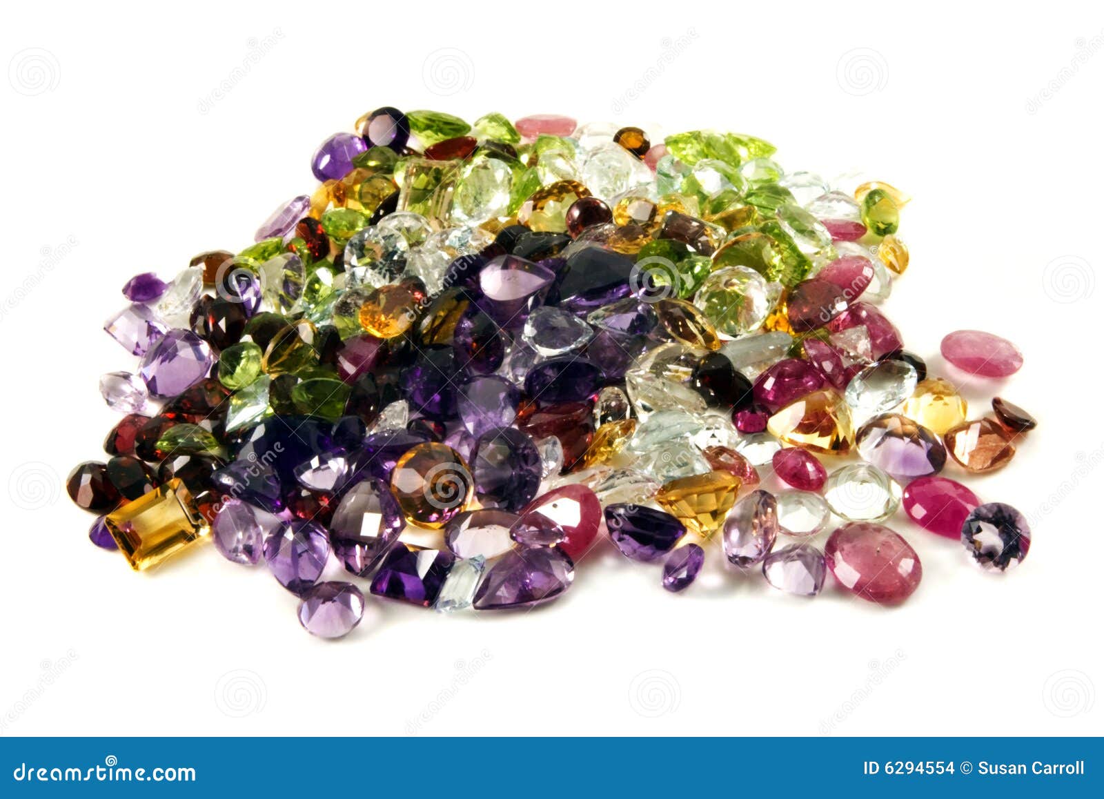 Pile Of Loose Gemstones Stock Images Image 6294554
