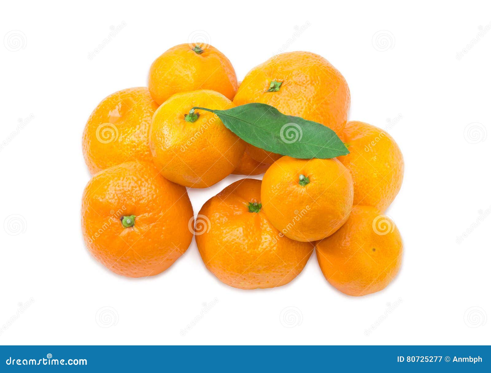 Pile Of Mandarin Oranges And Several Segments Of Peeled Mandarin Stock