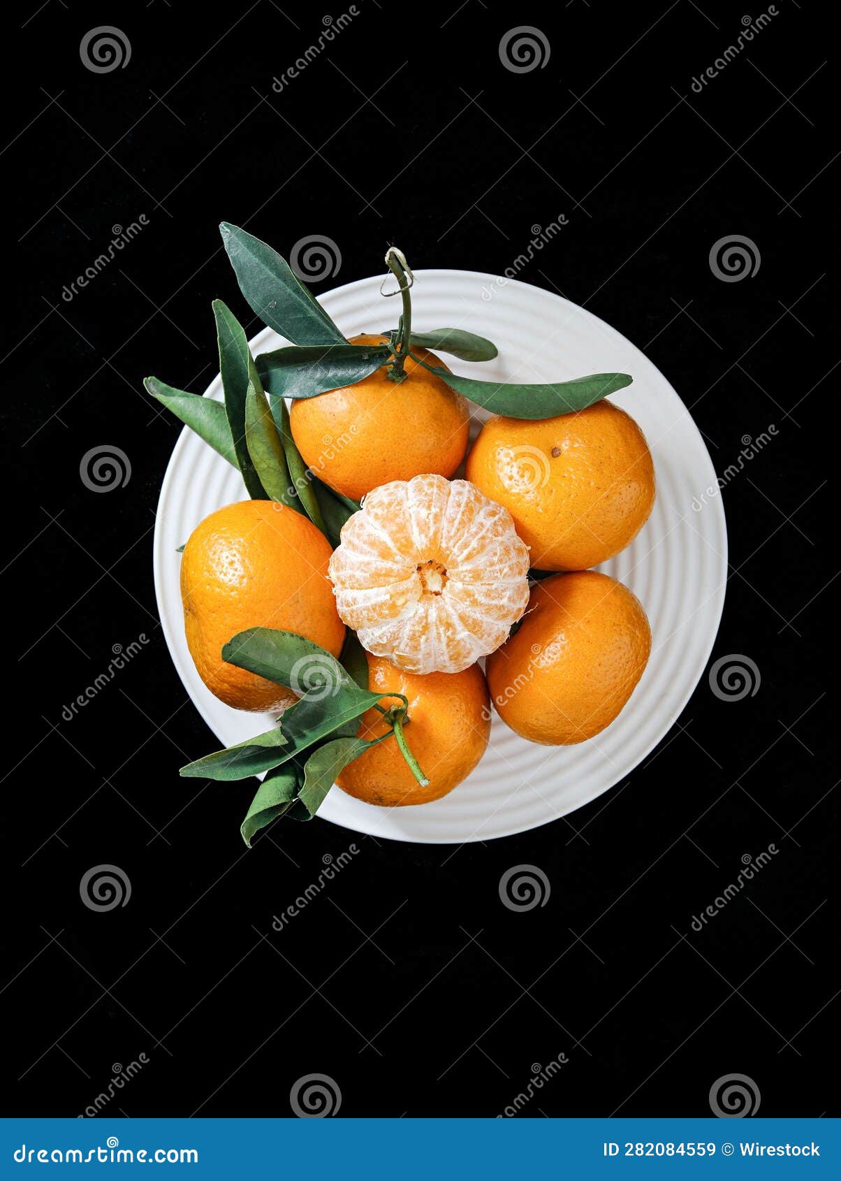Pile of Mandarins on Black Background Stock Image Image of macro