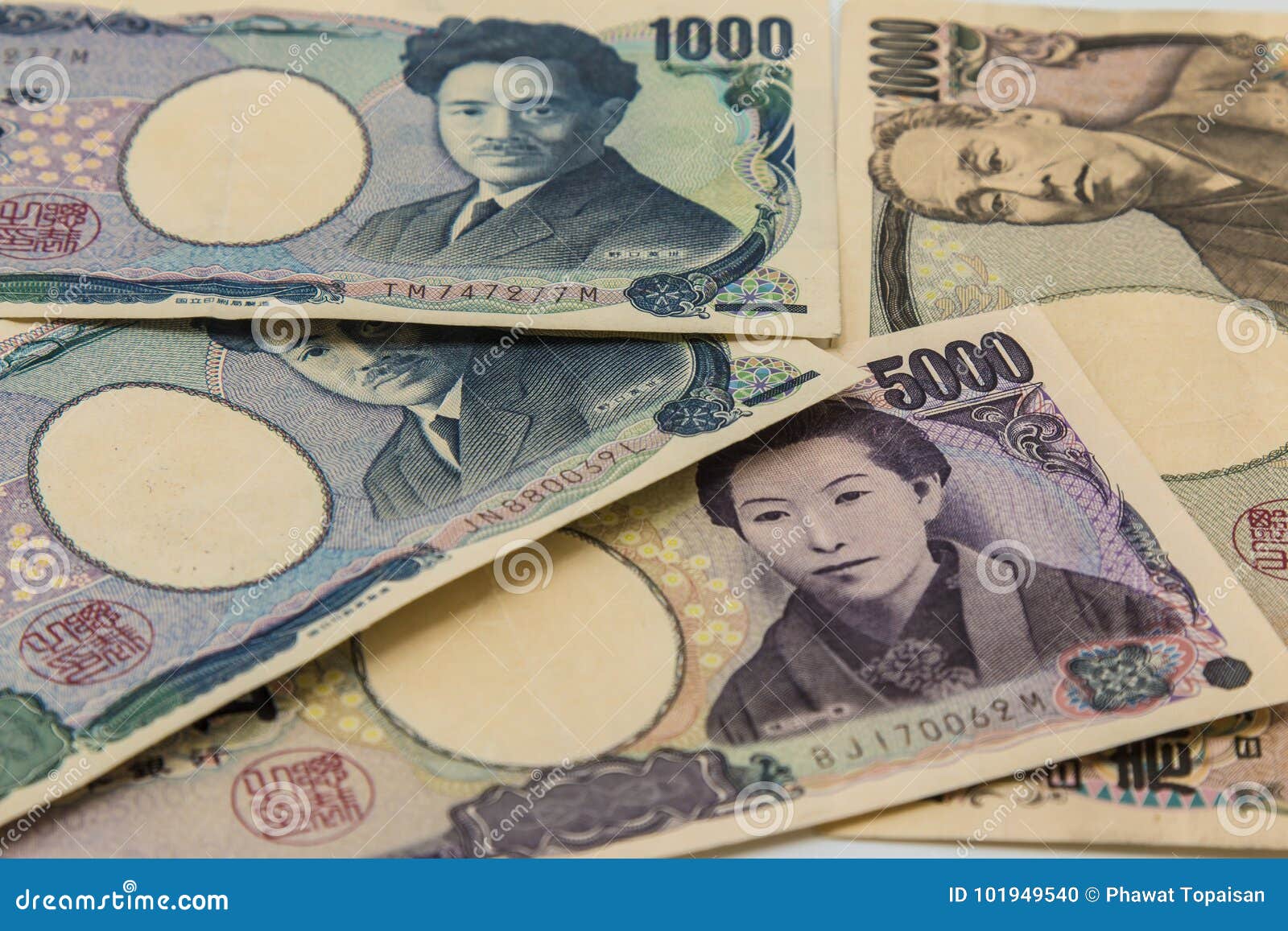 Pile of many type japan banknotes background, yen currency. the currency which Influence on the world economy. money game powers. economy and funds concept.
