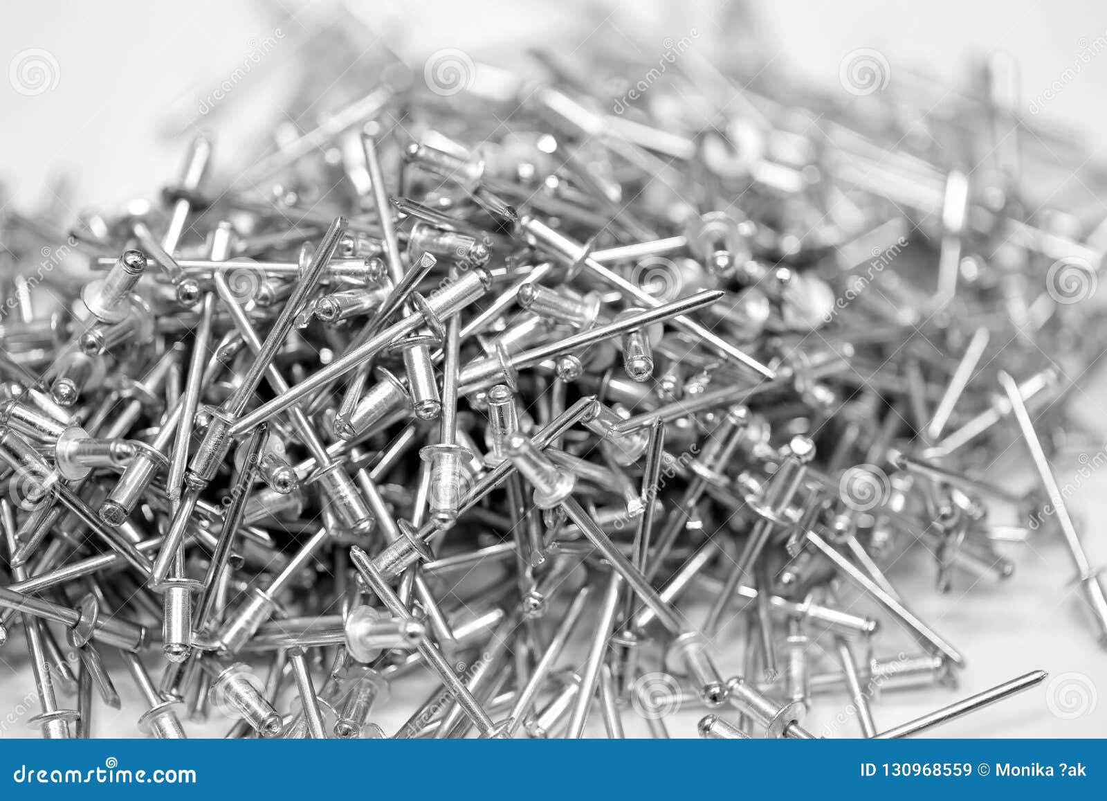 Pile of metal rivets stock image. Image of background - 130968559