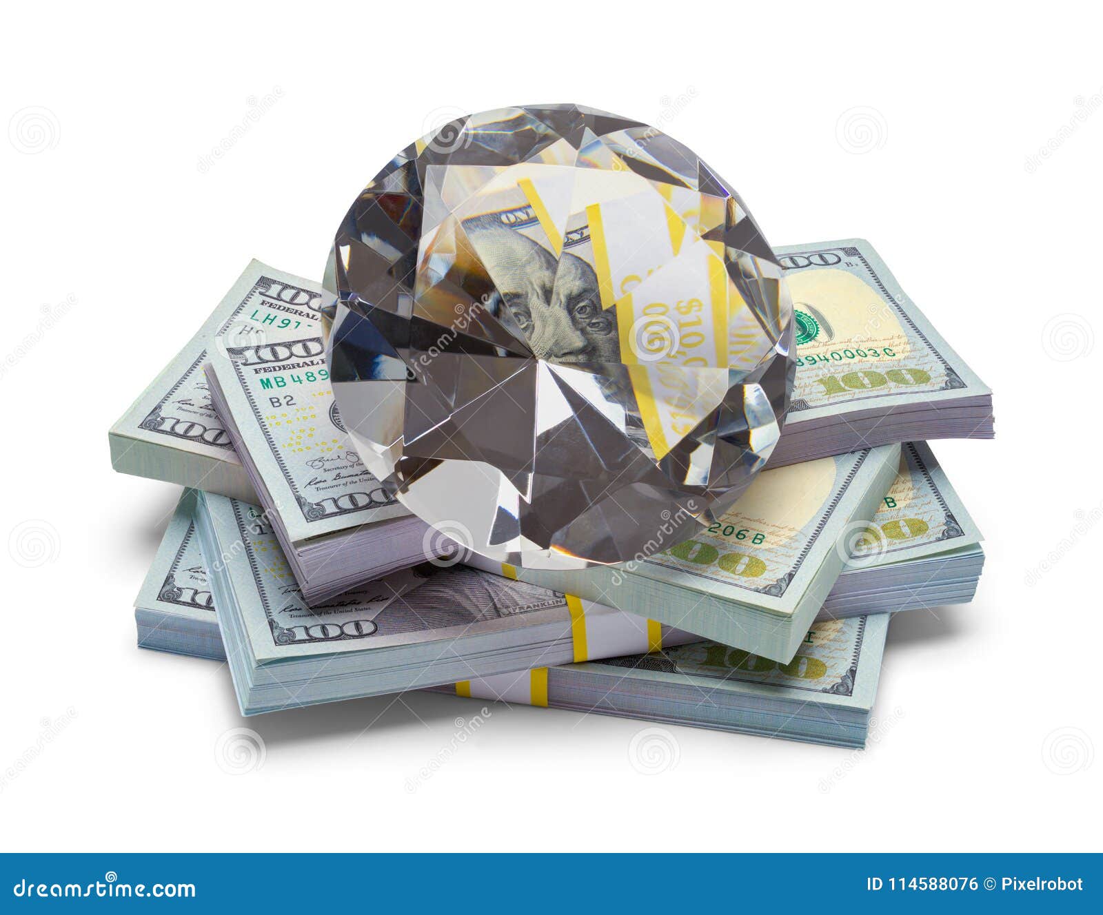 Diamond with Money stock photo. Image of cash, dollar 114588076