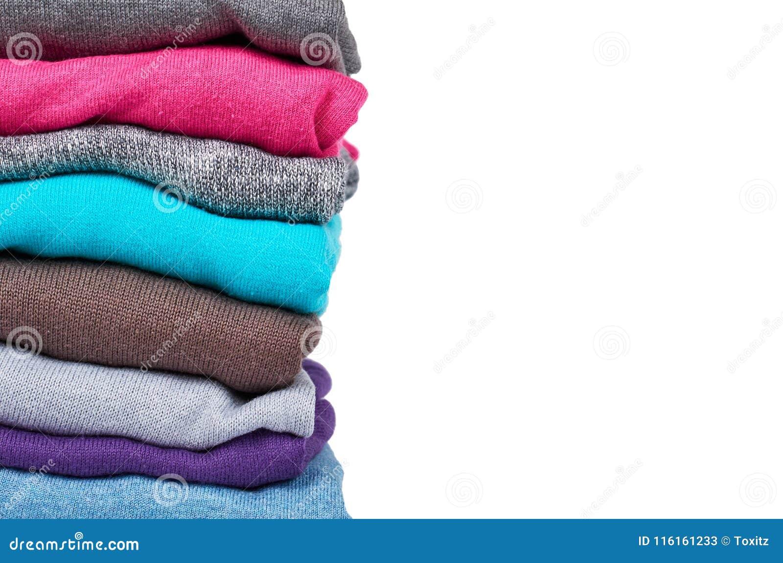 Pile of Multi Color Fabric Texture, Wool Cloth Isolated on White Background  Stock Image - Image of industry, cotton: 116161233