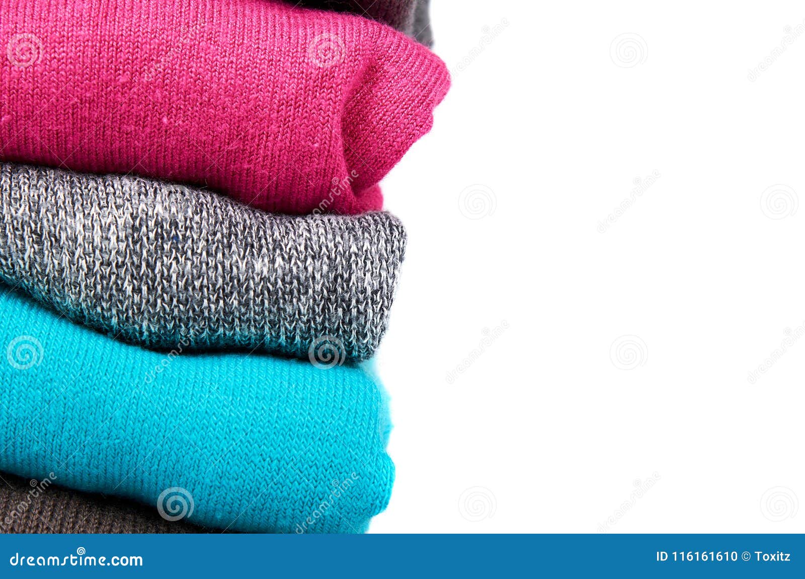 Pile of Multi Color Fabric Texture, Wool Cloth Isolated on White Background  Stock Photo - Image of decoration, elegance: 116161610