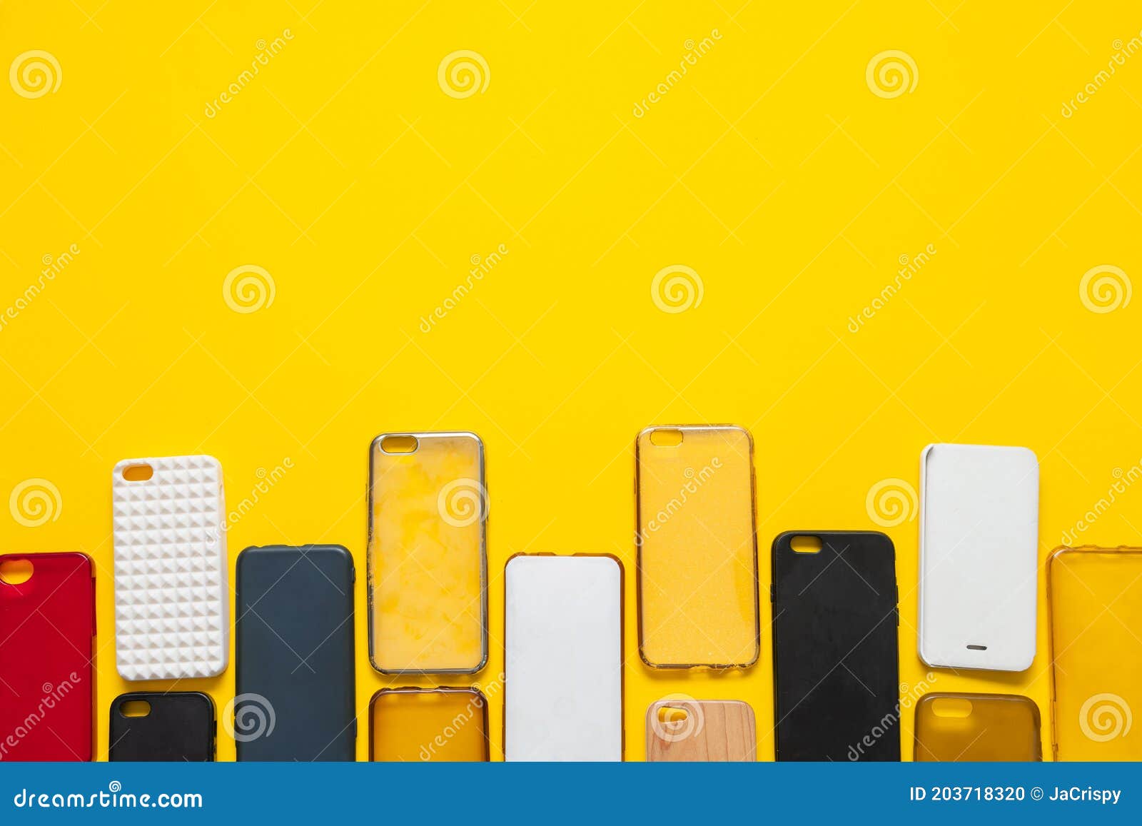 Pile of Multicolored Plastic Back Covers for Mobile Phone. Choice of
