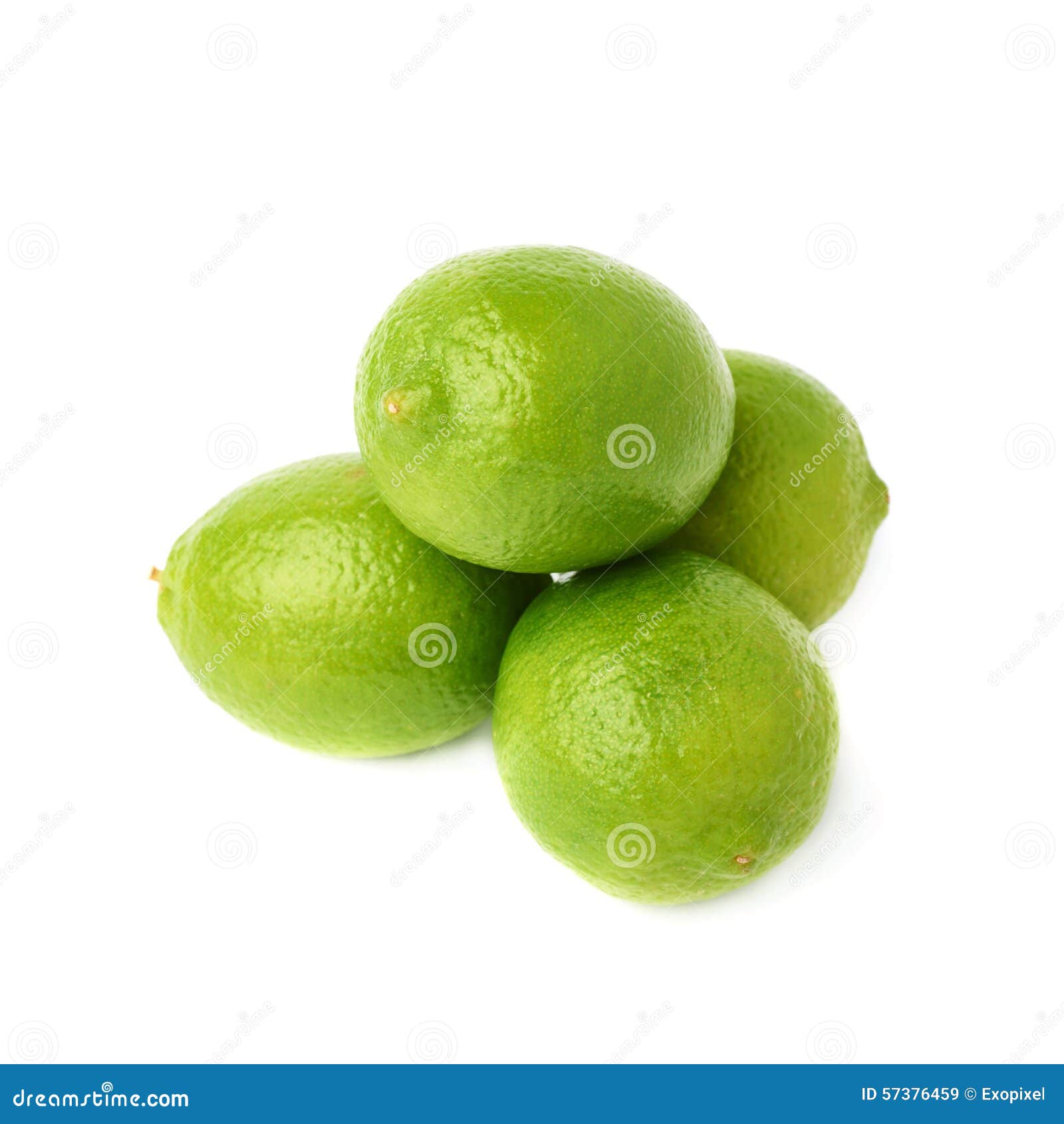 Pile Of Multiple Ripe Limes, Composition Isolated Stock Image Image