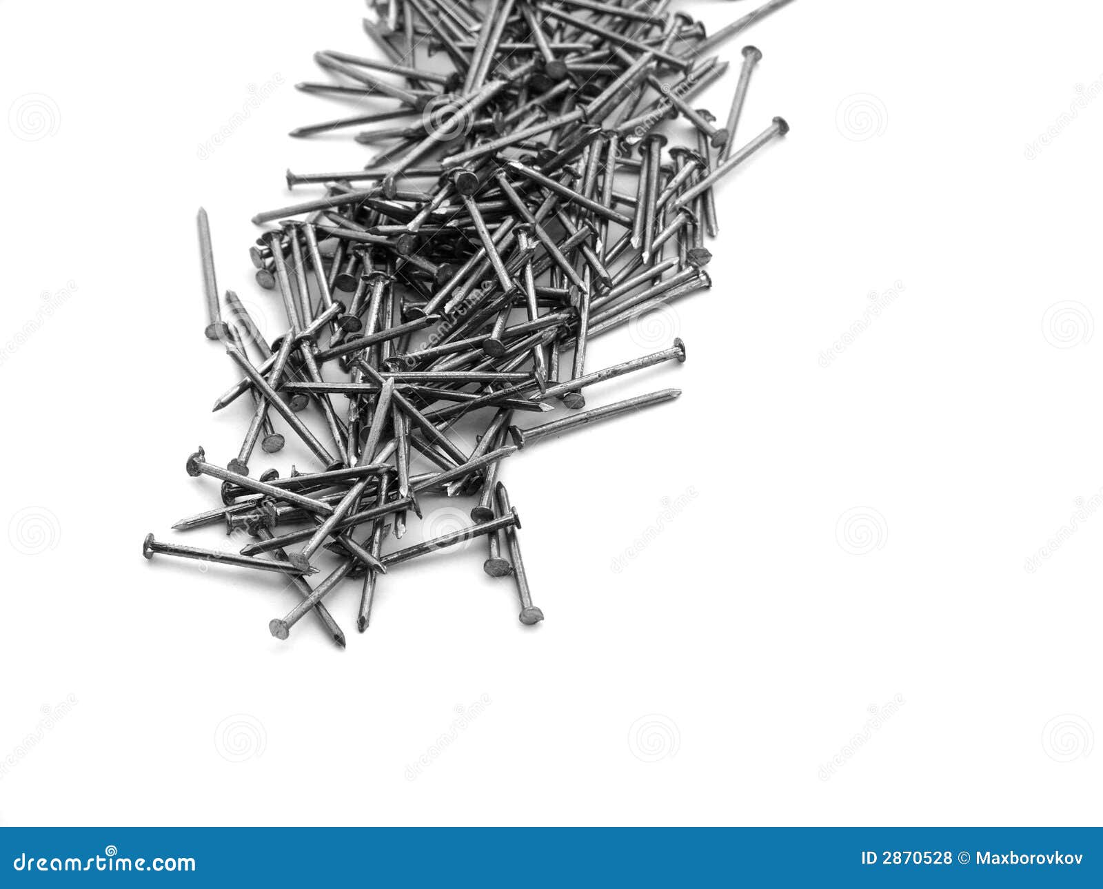Pile Of Nails On White Isolated Background Royalty-Free Stock Image ...