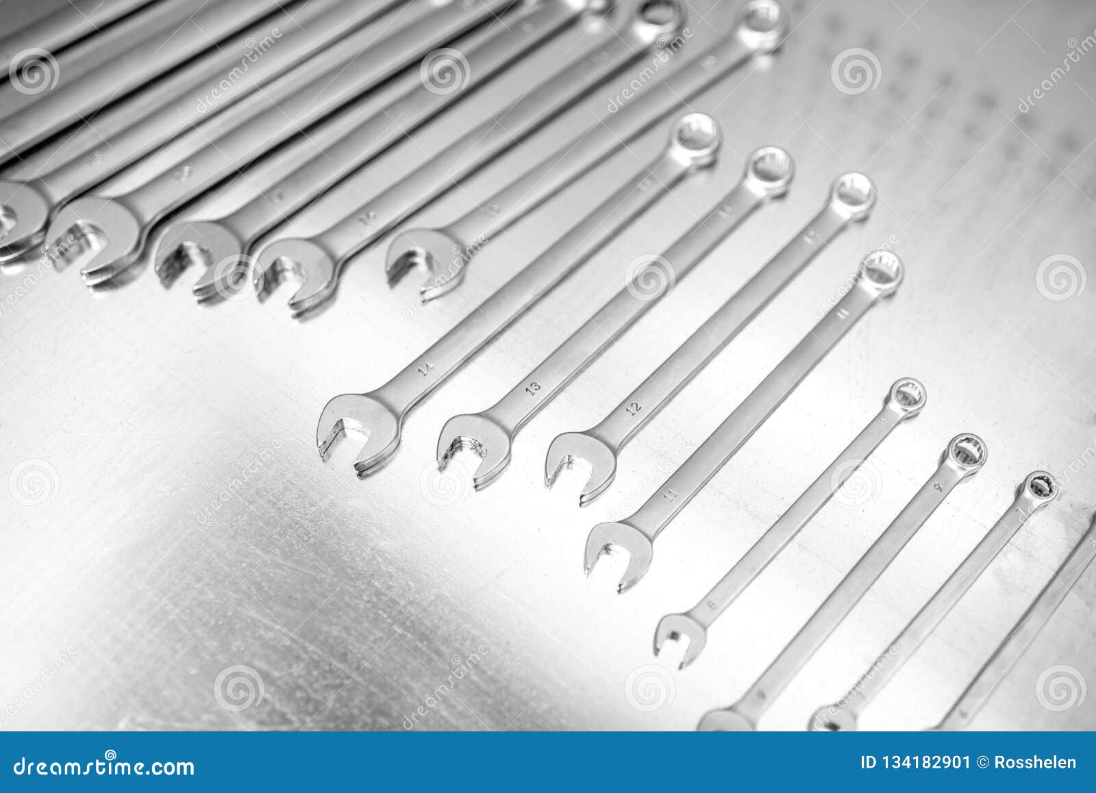 Steel Car Wrenches on the Table Stock Image Image of pile, wrench