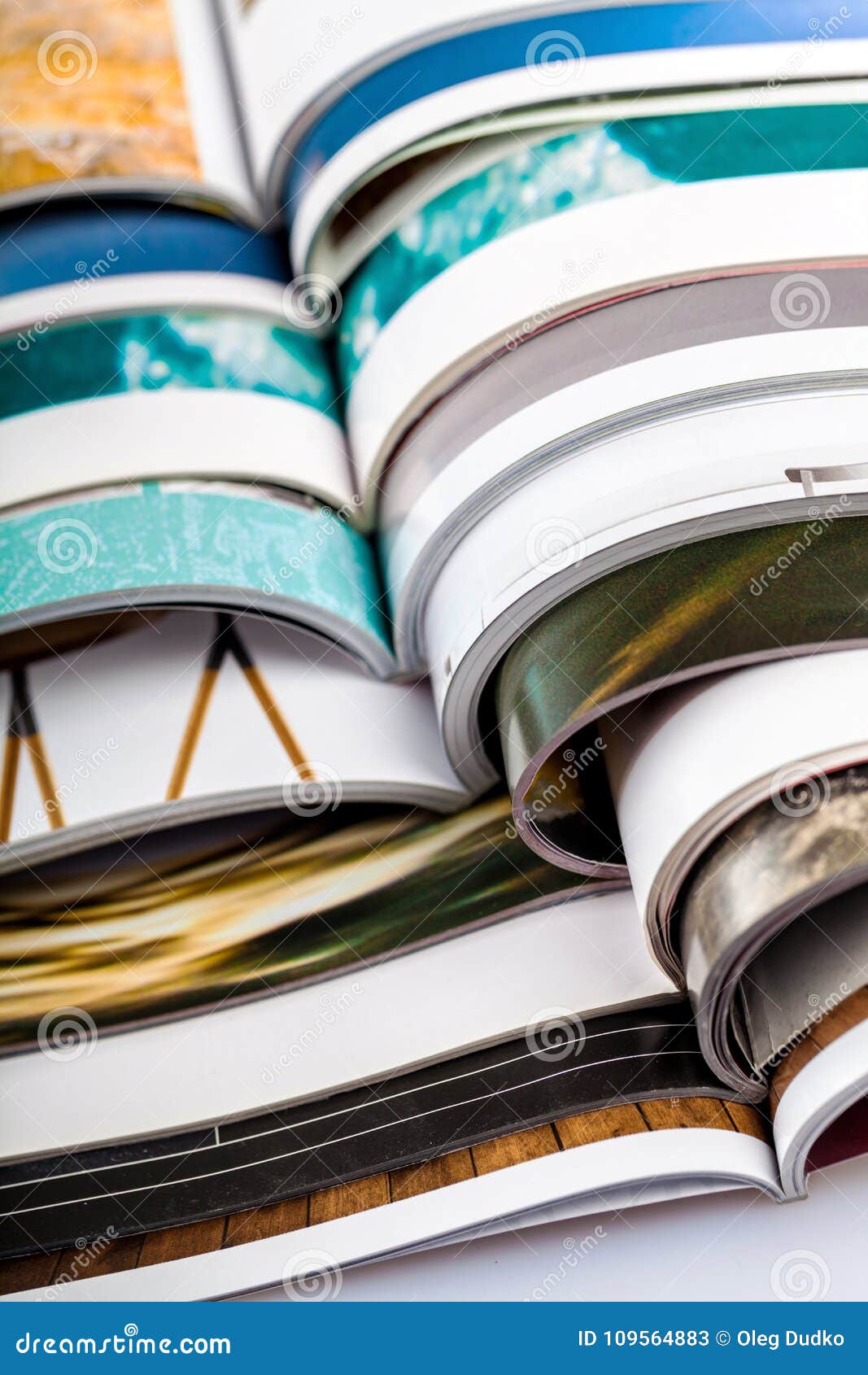 Pile of Old Magazines, Close-up View Stock Image - Image of communication,  brochure: 109564883