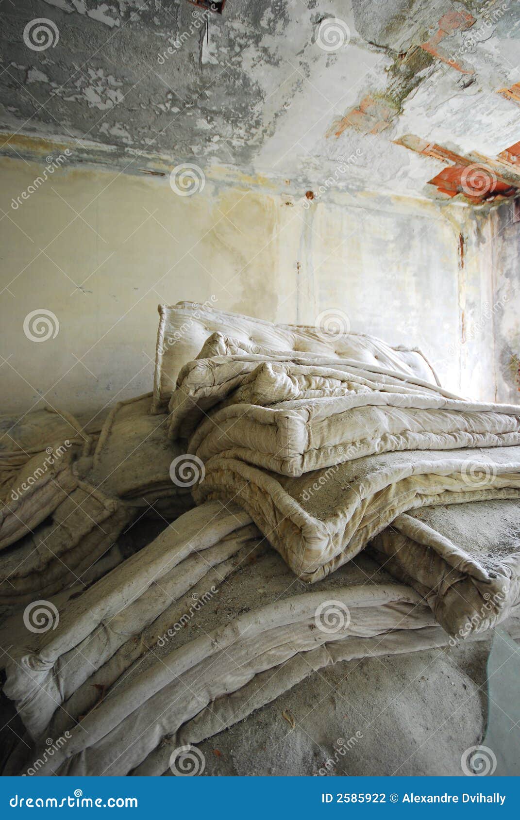 Pile of old mattresses stock photo. Image of construction 2585922