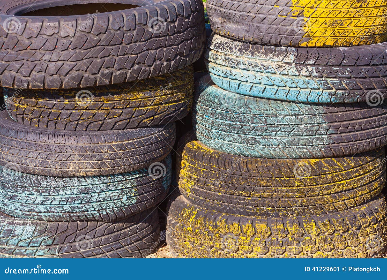 Pile of Old Tires and Wheels for Rubber Stock Image Image of objects