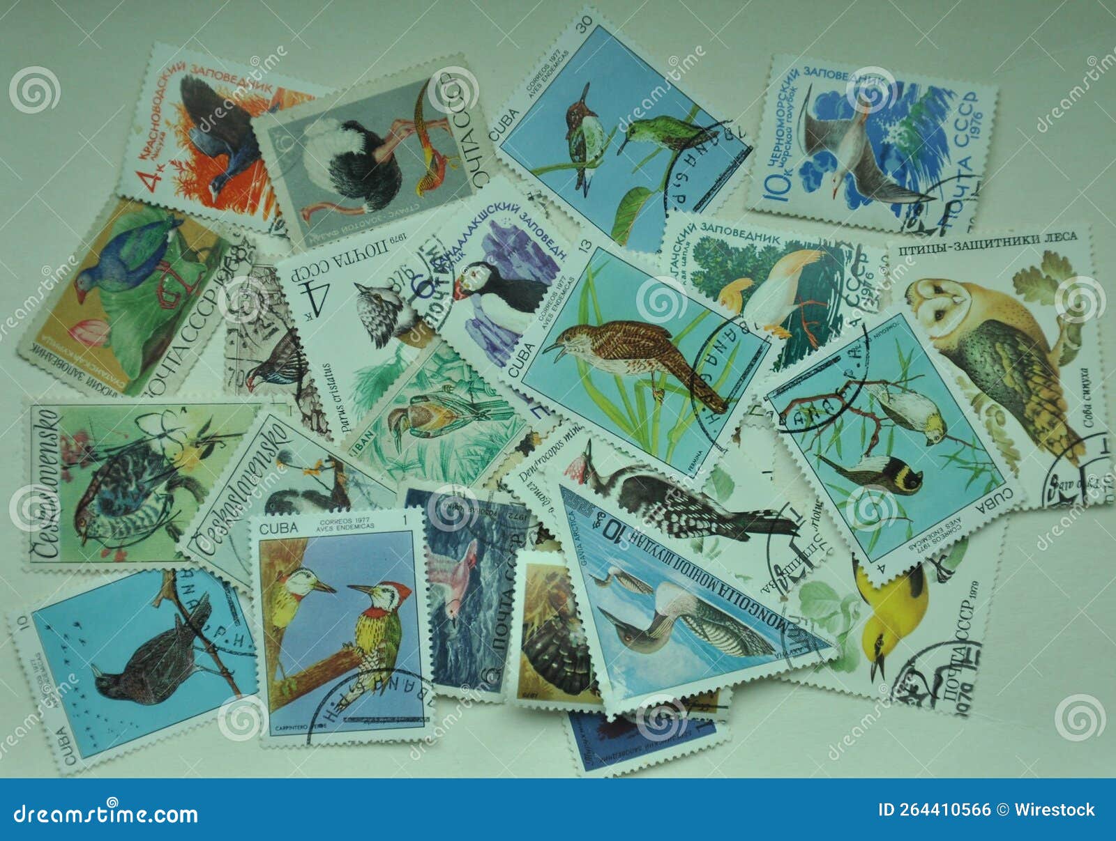 Pile of Old Vintage Stamps Collection Editorial Photo Image of pile