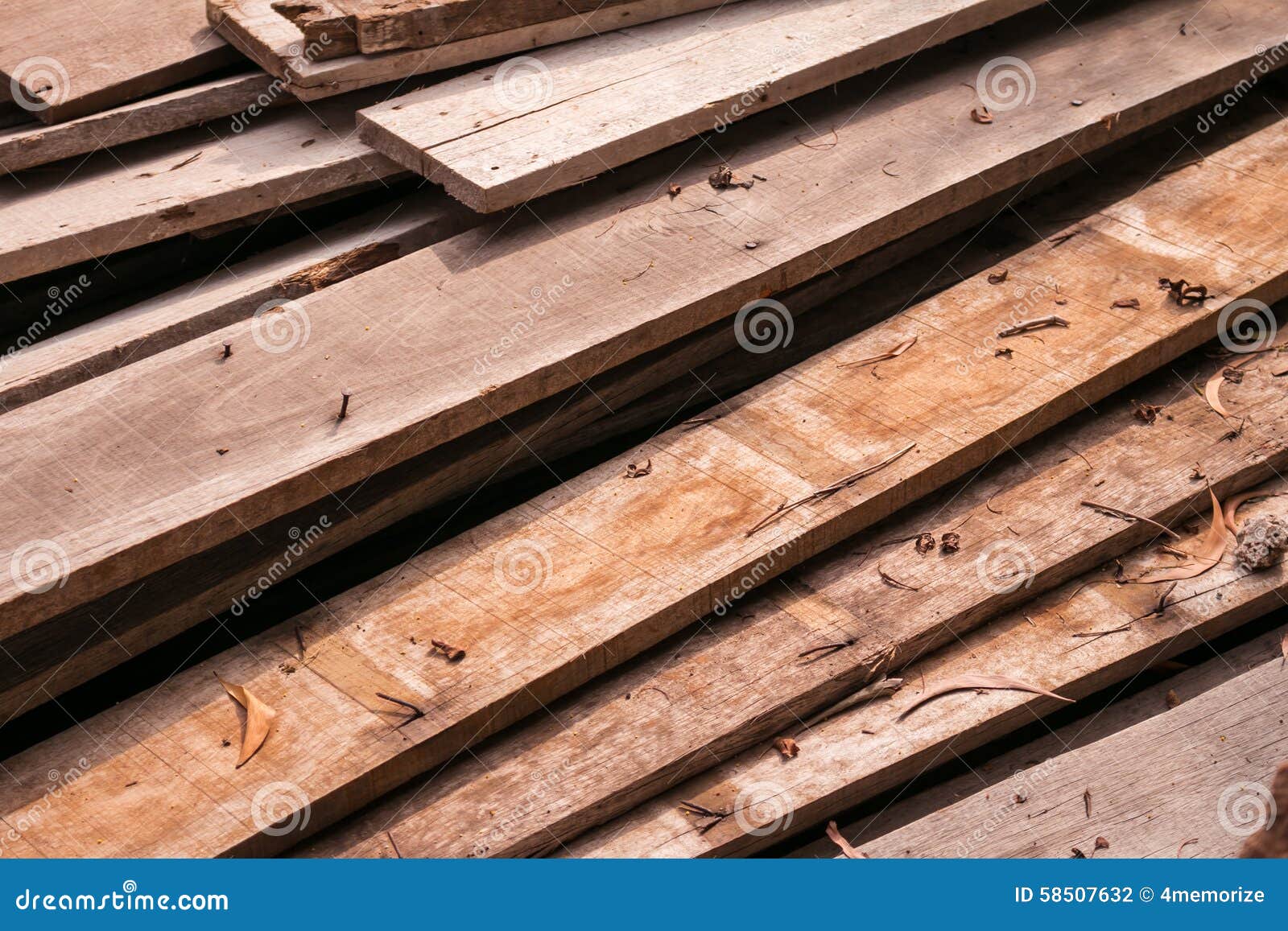 Pile of Old Wood Logs from Old House. Stock Photo Image of plank