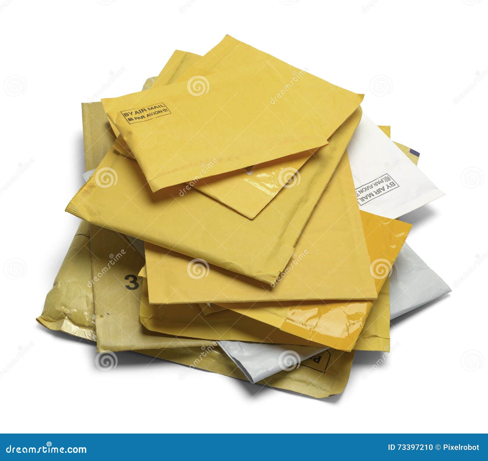 Pile of Padded Envelopes stock photo. Image of consumerism 73397210