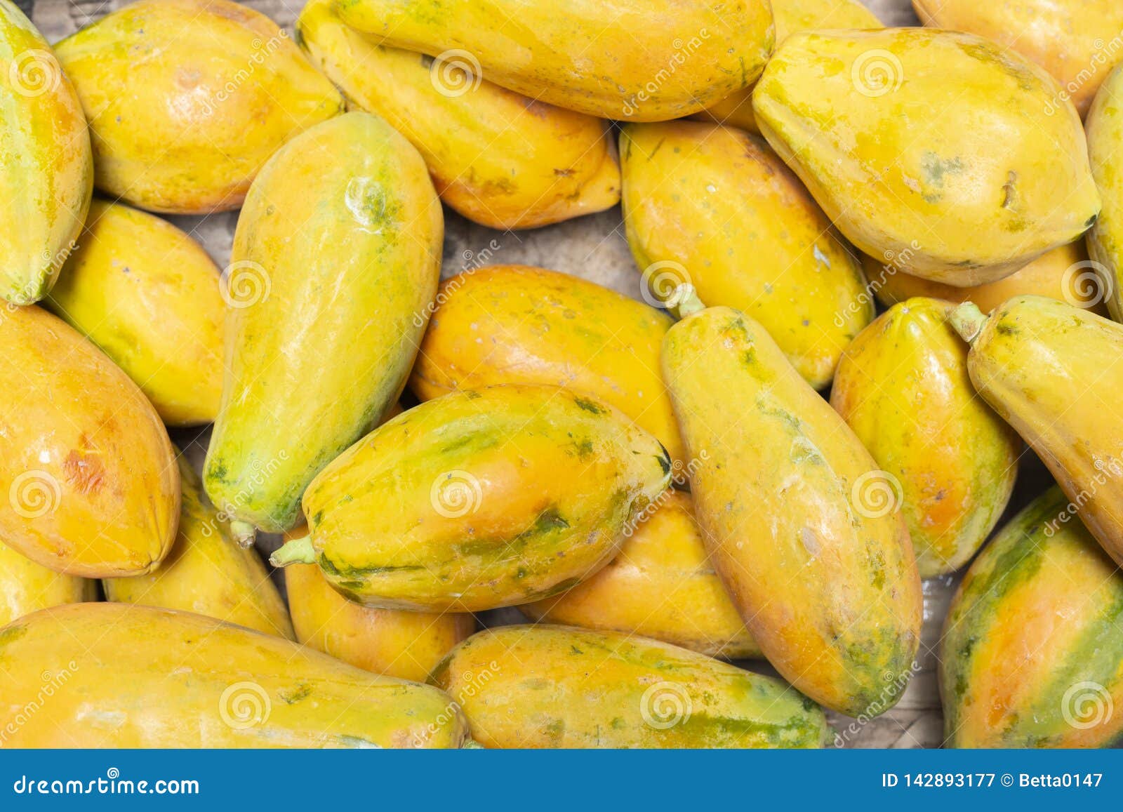Pile of Papayas in the Market Stock Image Image of nature, delicious