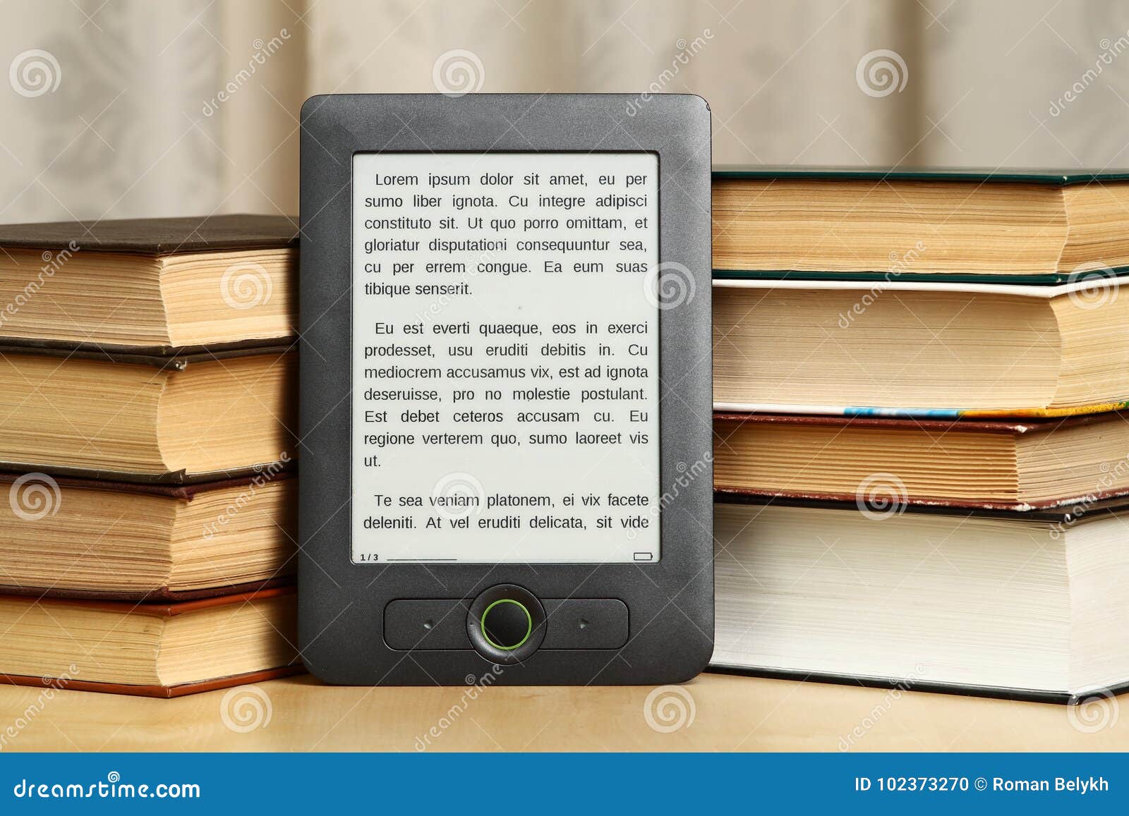 Pile of Paper Books with Ebook. Stock Photo Image of books, stacked 102373270