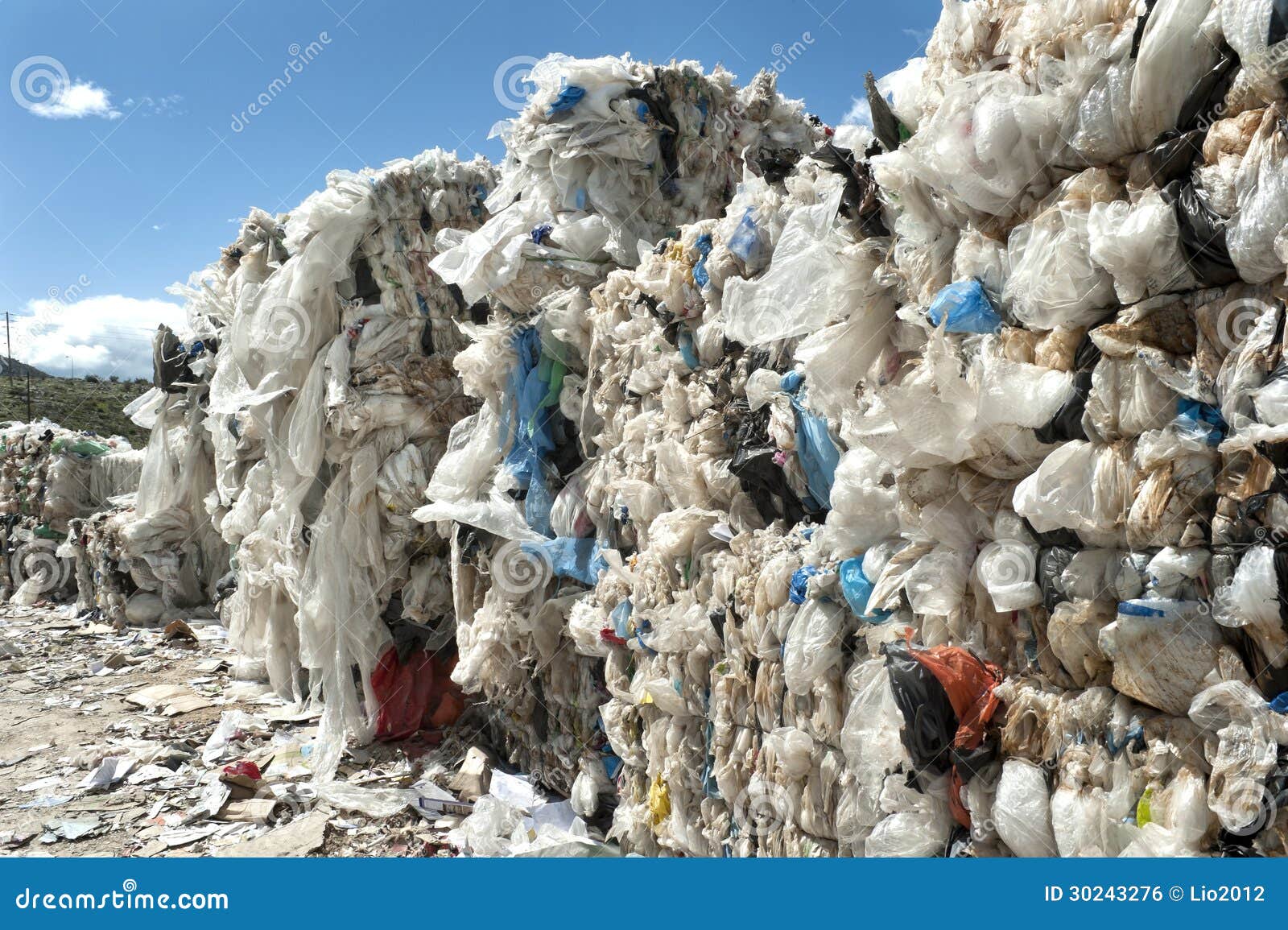 Paper and Plastic Recycling Stock Photo Image of cartons, clouds