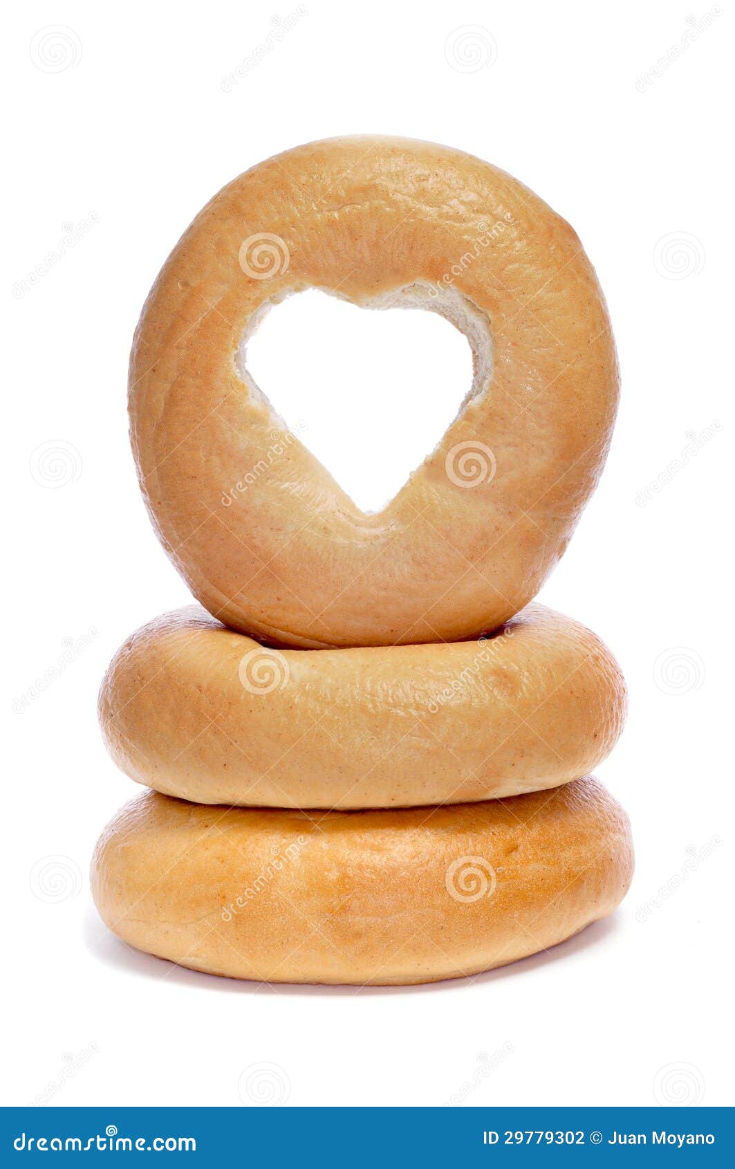 Bagels With A Heart-shaped Hole Stock Photo - Image of fattening, food: 29779302