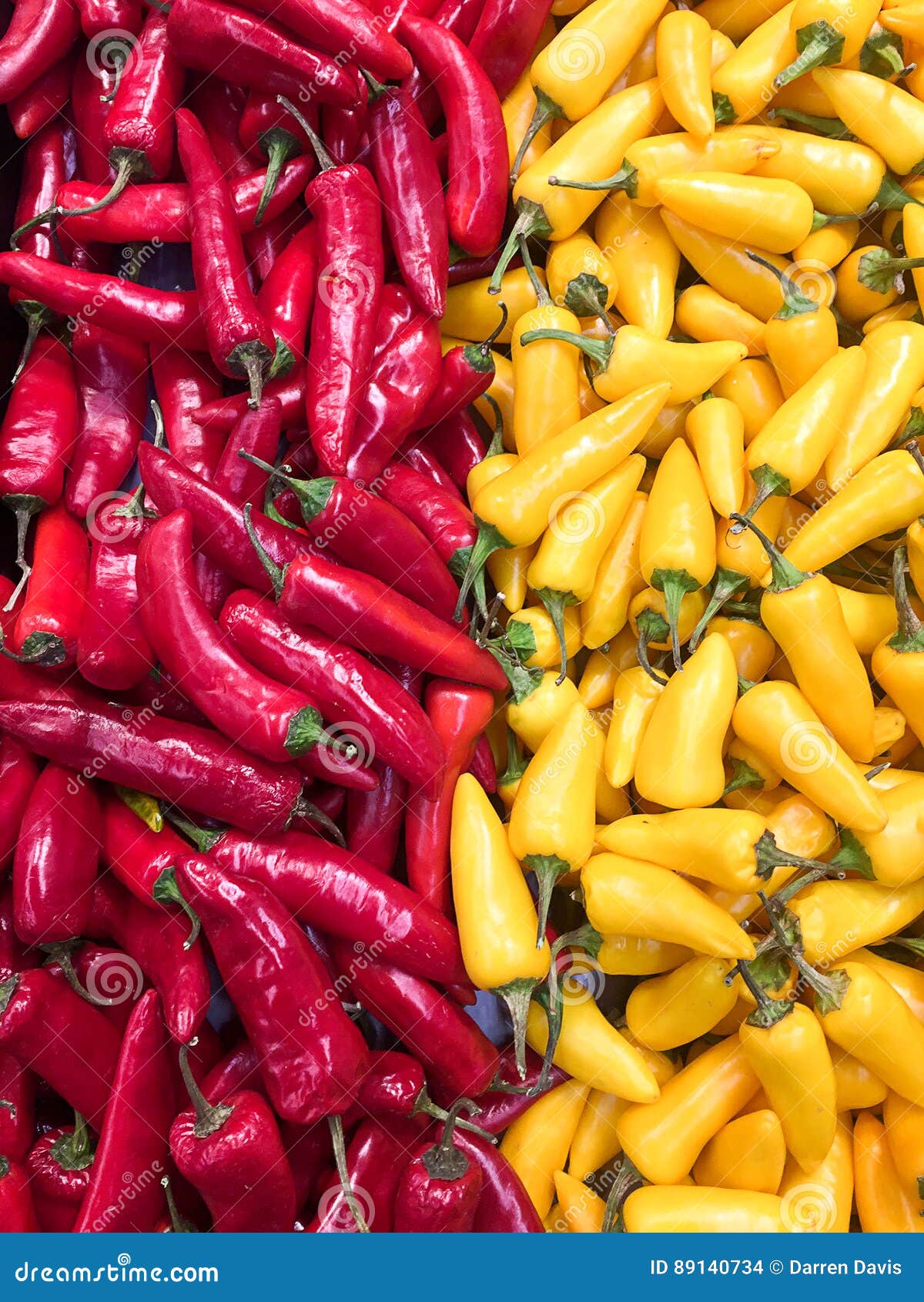 Pile of Red and Yellow Chillies Stock Photo Image of food, yellow