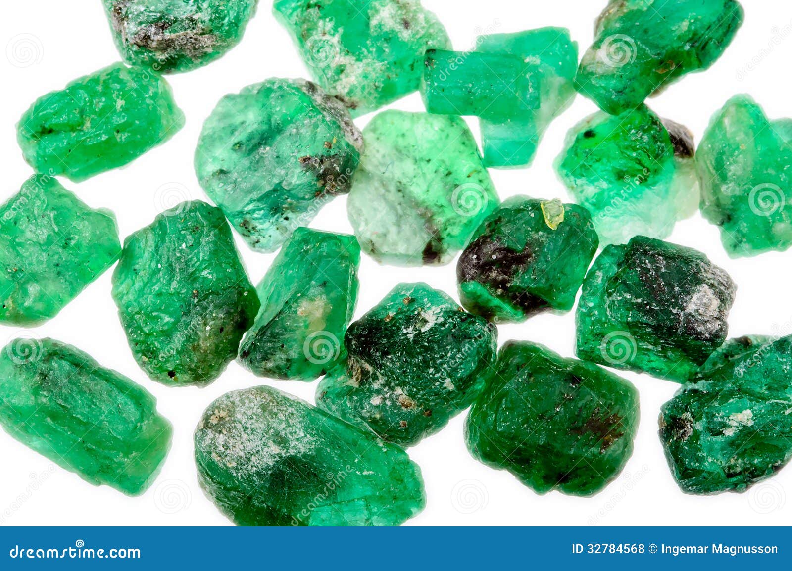 A Pile Of Rough Uncut Green Emeralds Stock Photo Image of shiny