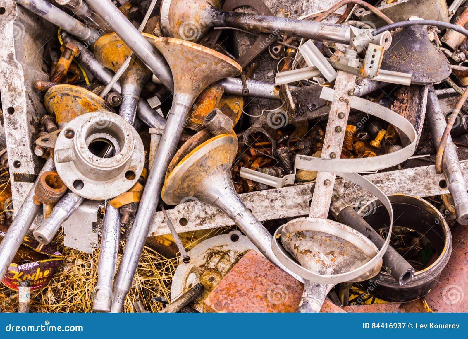 A Pile of Rusty Iron Garbage Stock Image Image of metal, waste 84416937