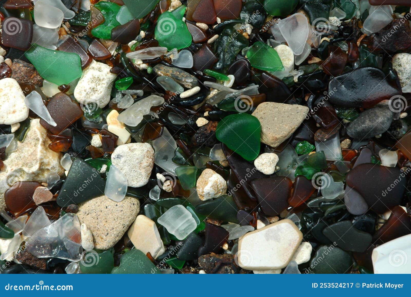 Pile of Multi Sea Glass 5x7 Photo