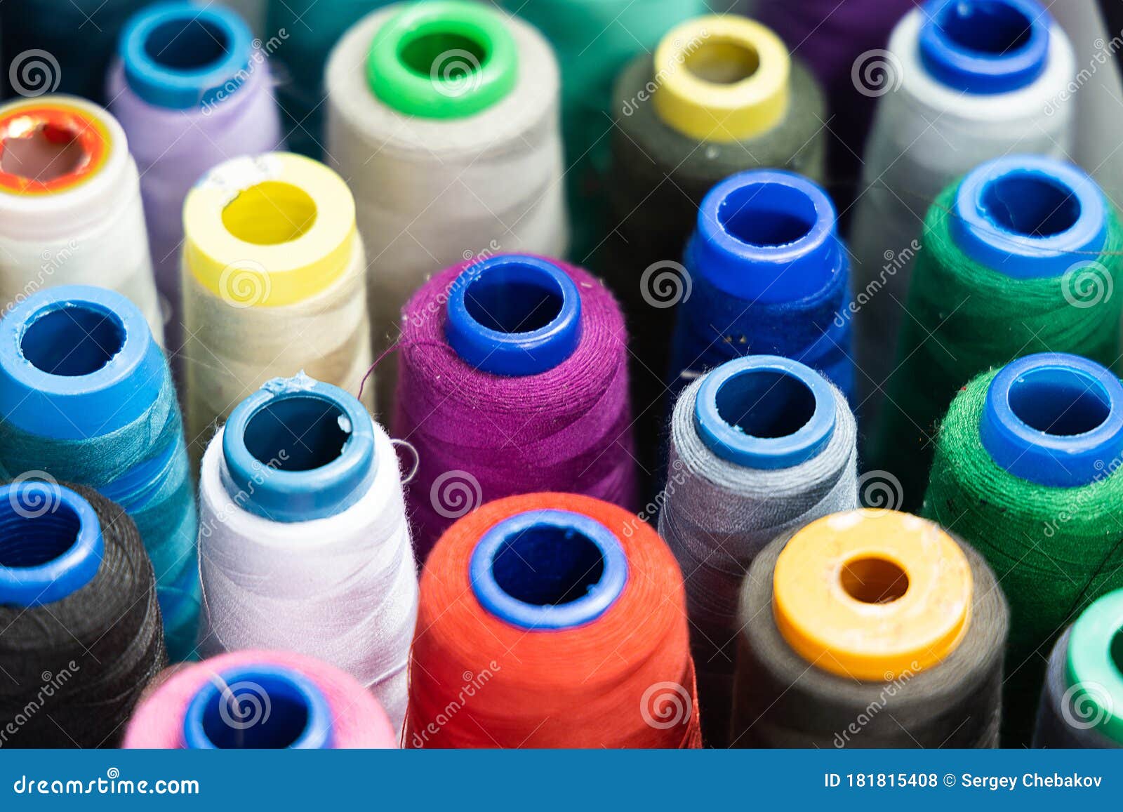 Pile of Sewing Spools with Threads Stock Photo Image of bobbin