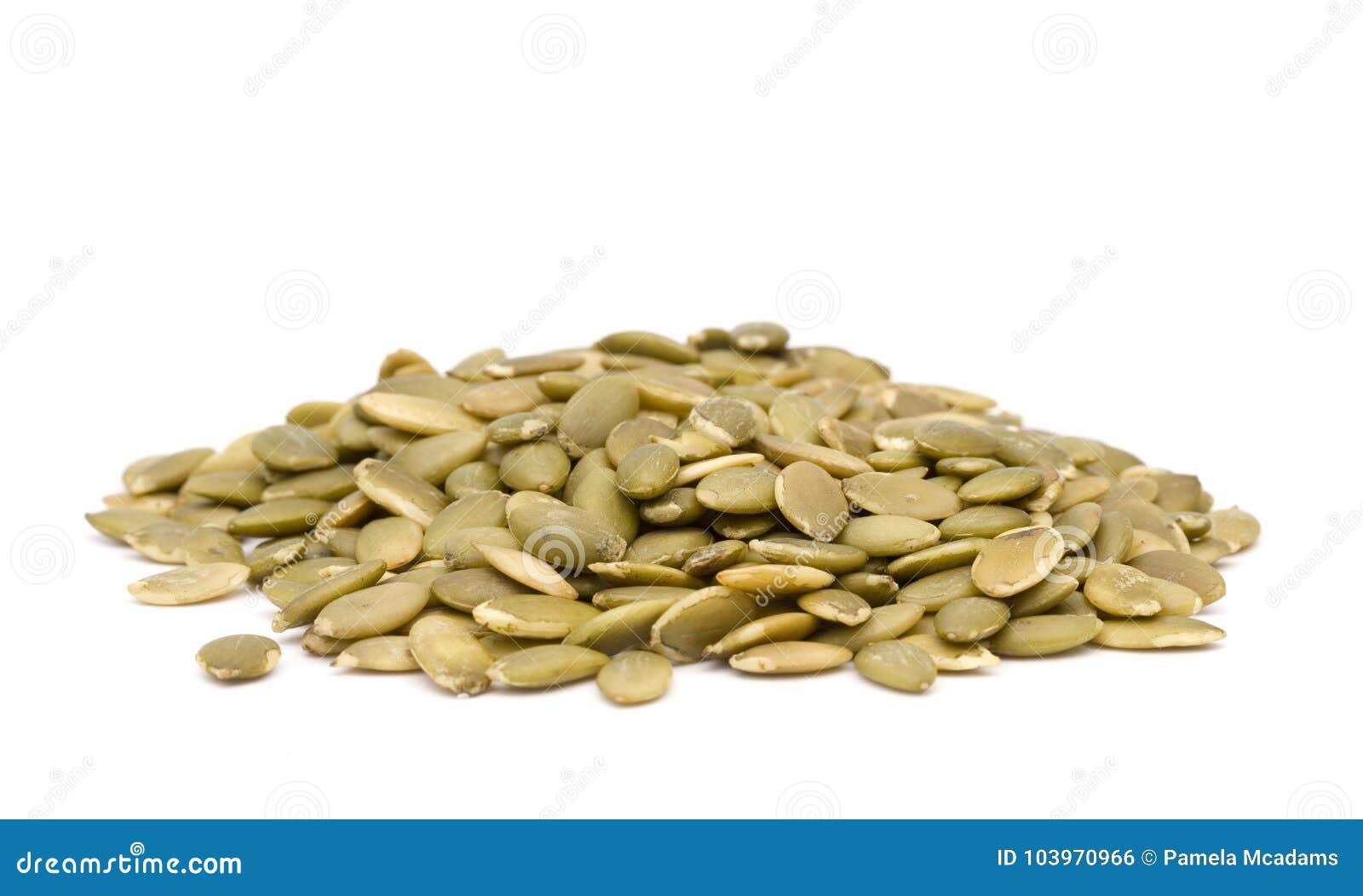 Shelled Pumpkin Seeds on a White Background Stock Photo Image of