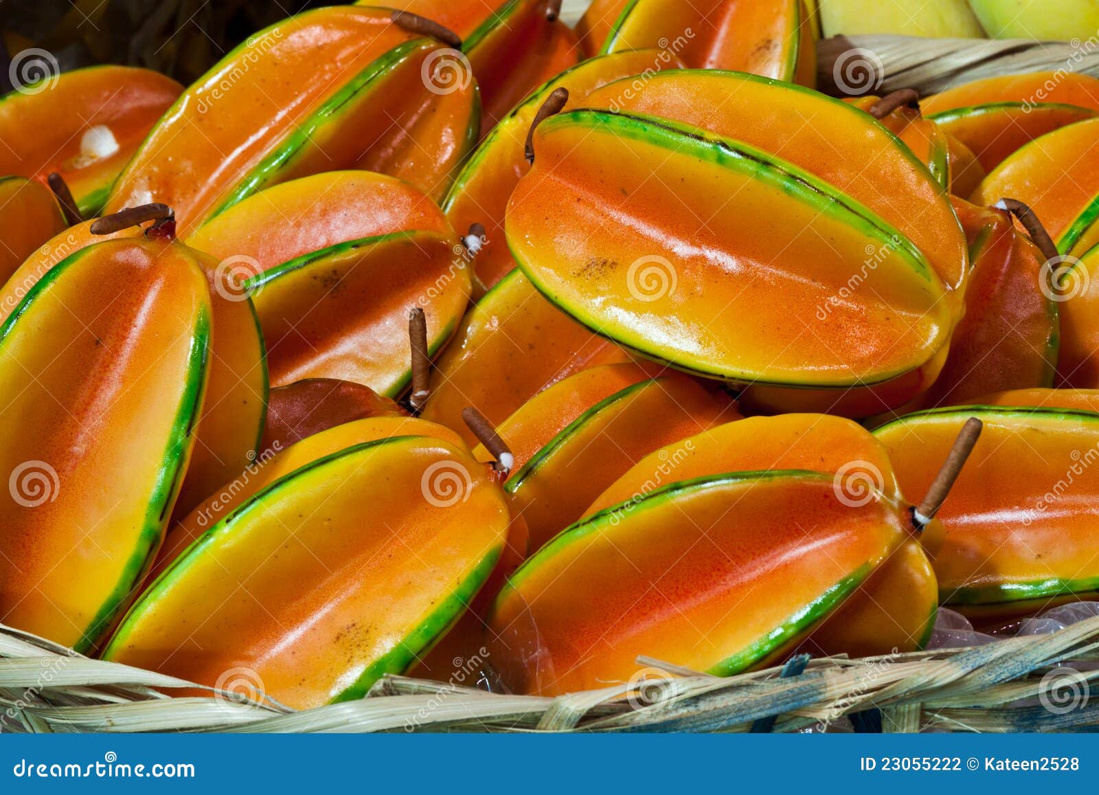 Pile of Star Fruits in Bamboo Basket Stock Photo Image of nutrient