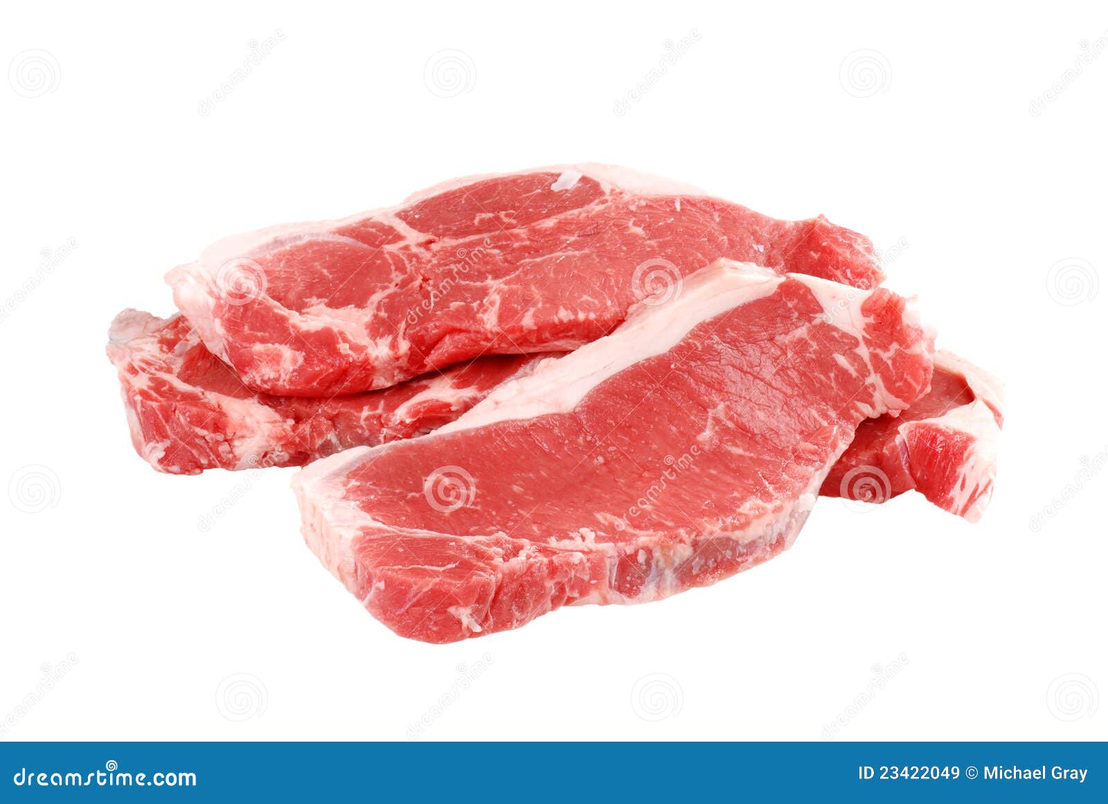 Pile of strip loin steaks stock image. Image of grocery 23422049