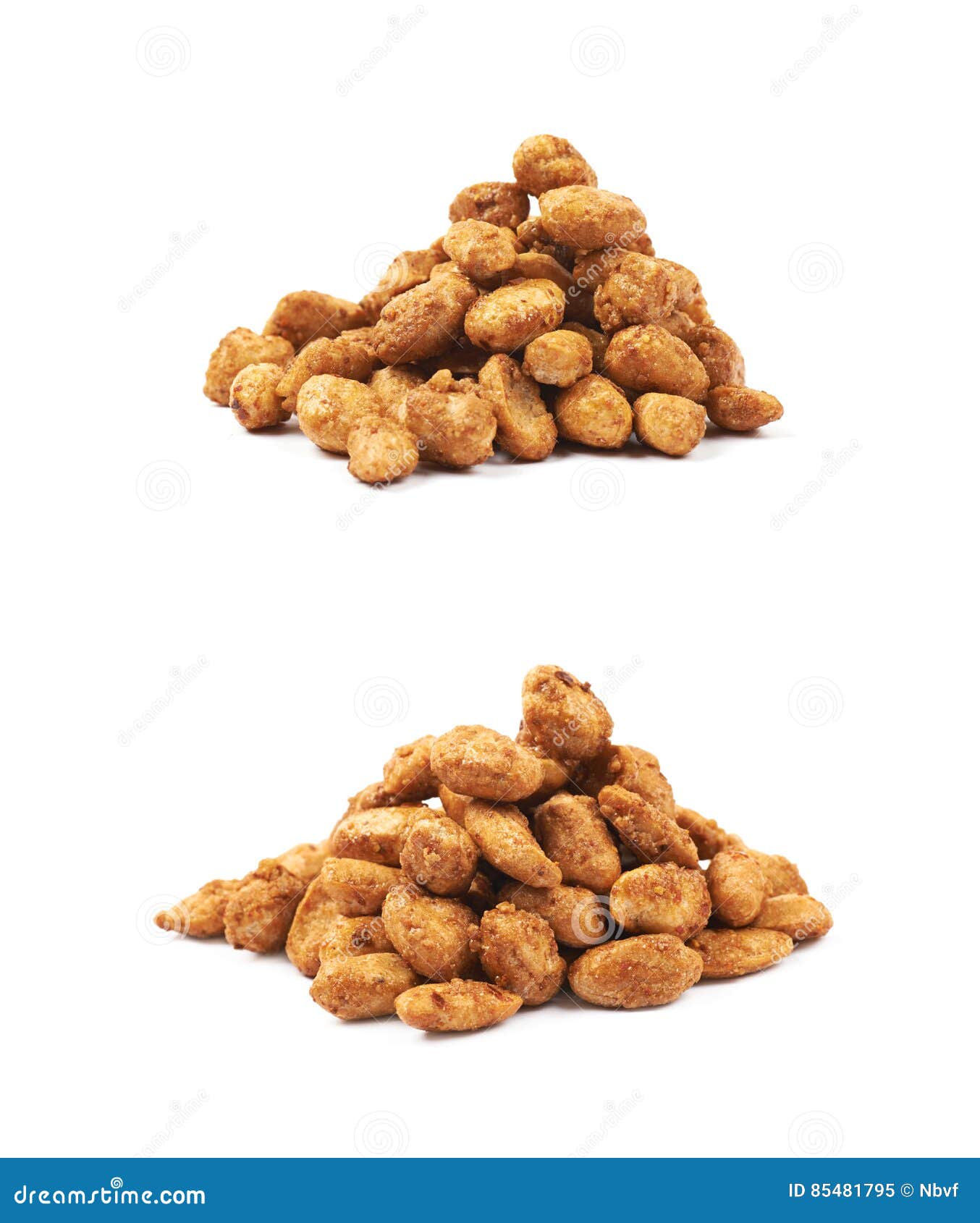 Pile of Sugar Coated Peanuts Isolated Stock Image Image of roasted