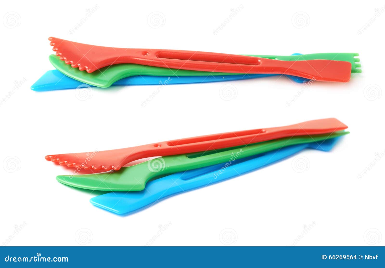 Pile of Three Plastic Chisels Isolated Stock Photo Image of