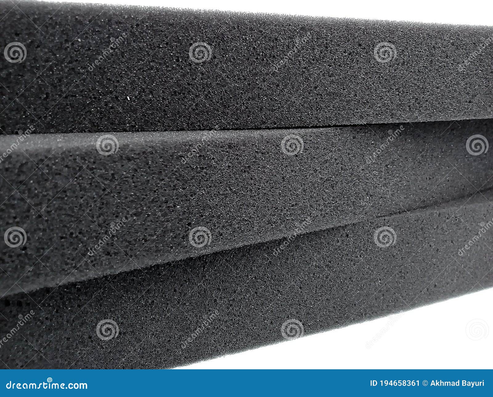 Pile Three Thick Gray Foam Sponges Stock Image Image of rubber