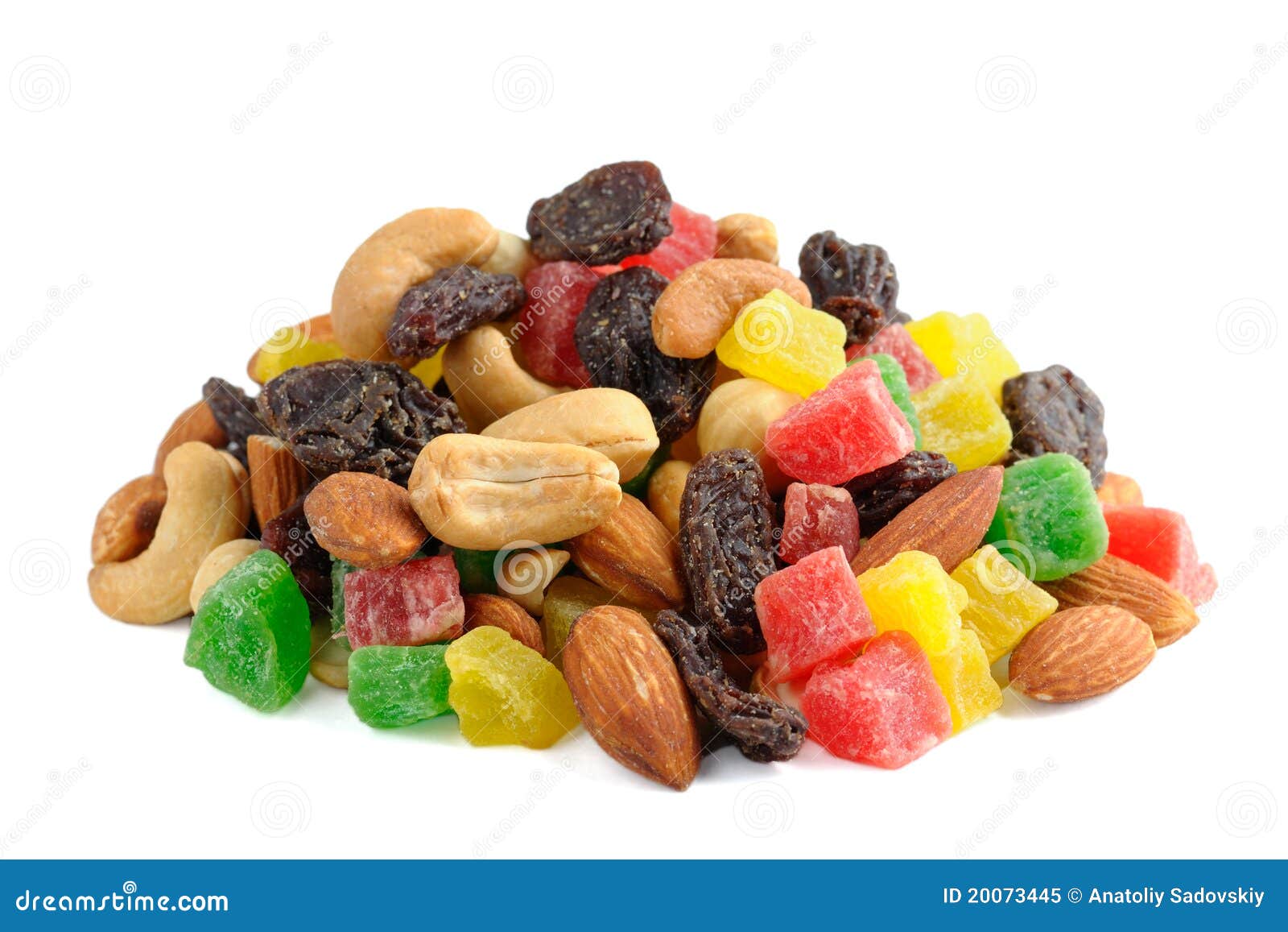 Pile of Toasted Nuts and Candied Fruit Stock Image Image of food
